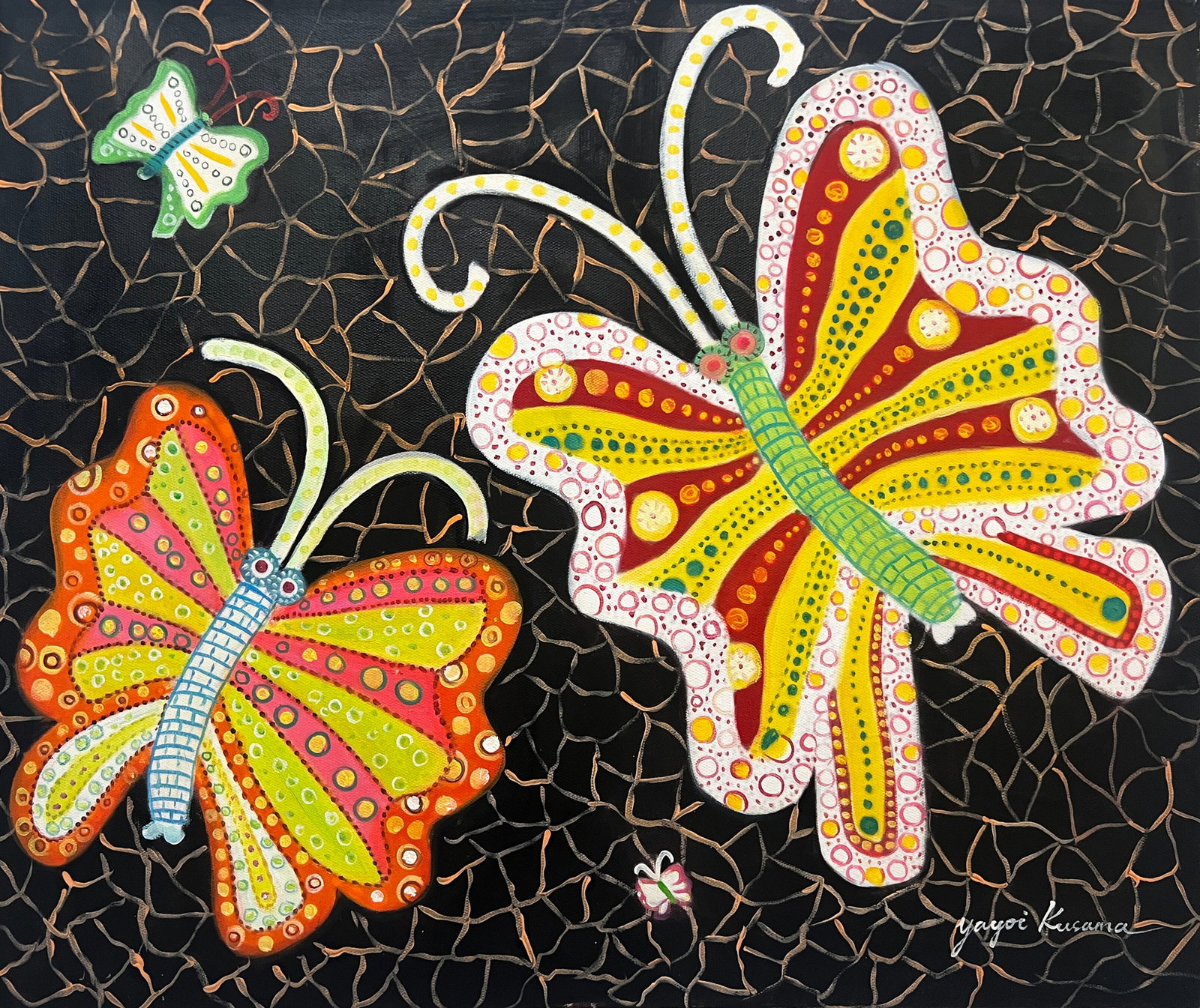 Yayoi Kusama. Butterfly. Oil on Canvas: Yayoi Kusama. Butterfly. Oil on Canvas (60 x 50cm)