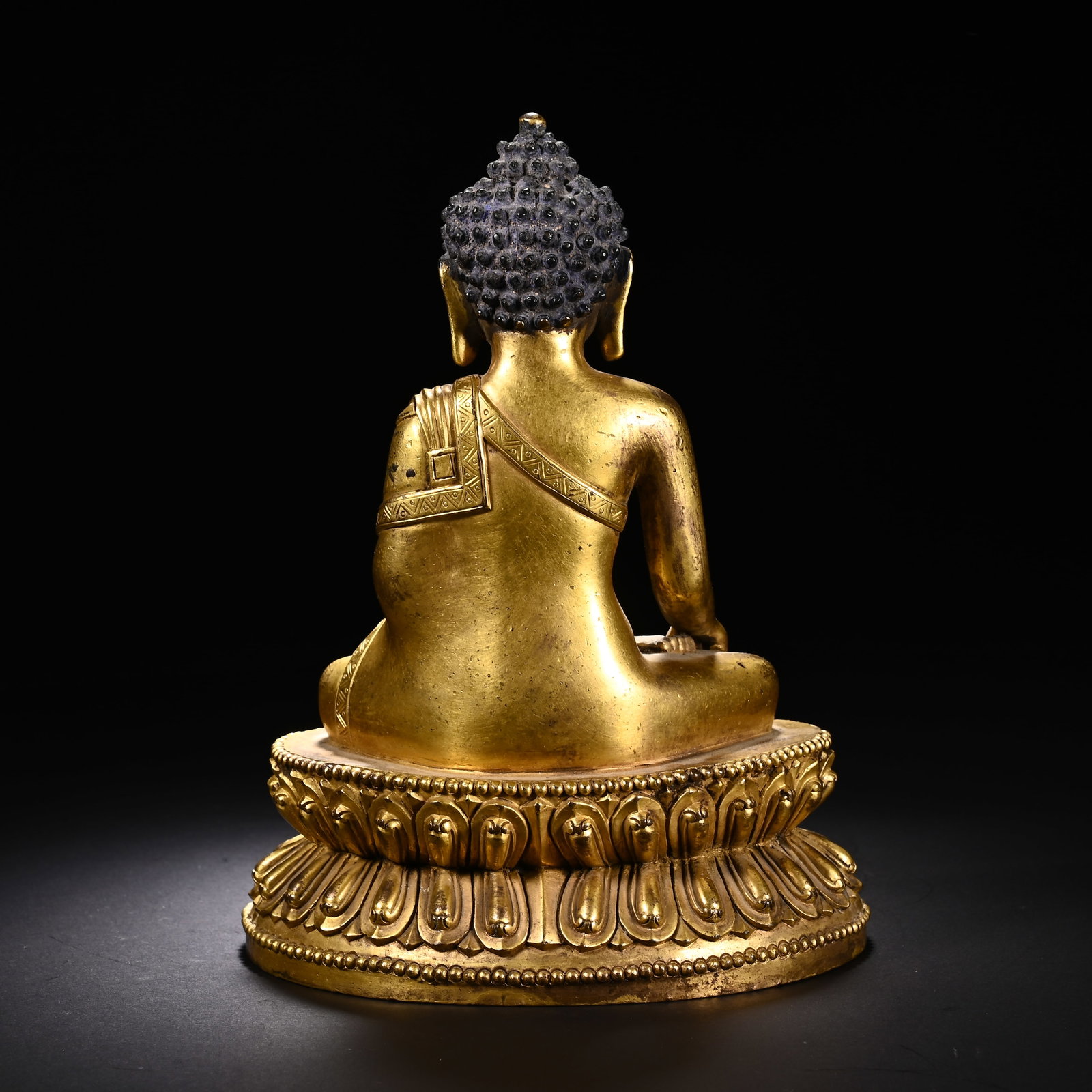 Gilt Bronze Sakyamuni Figure - 5