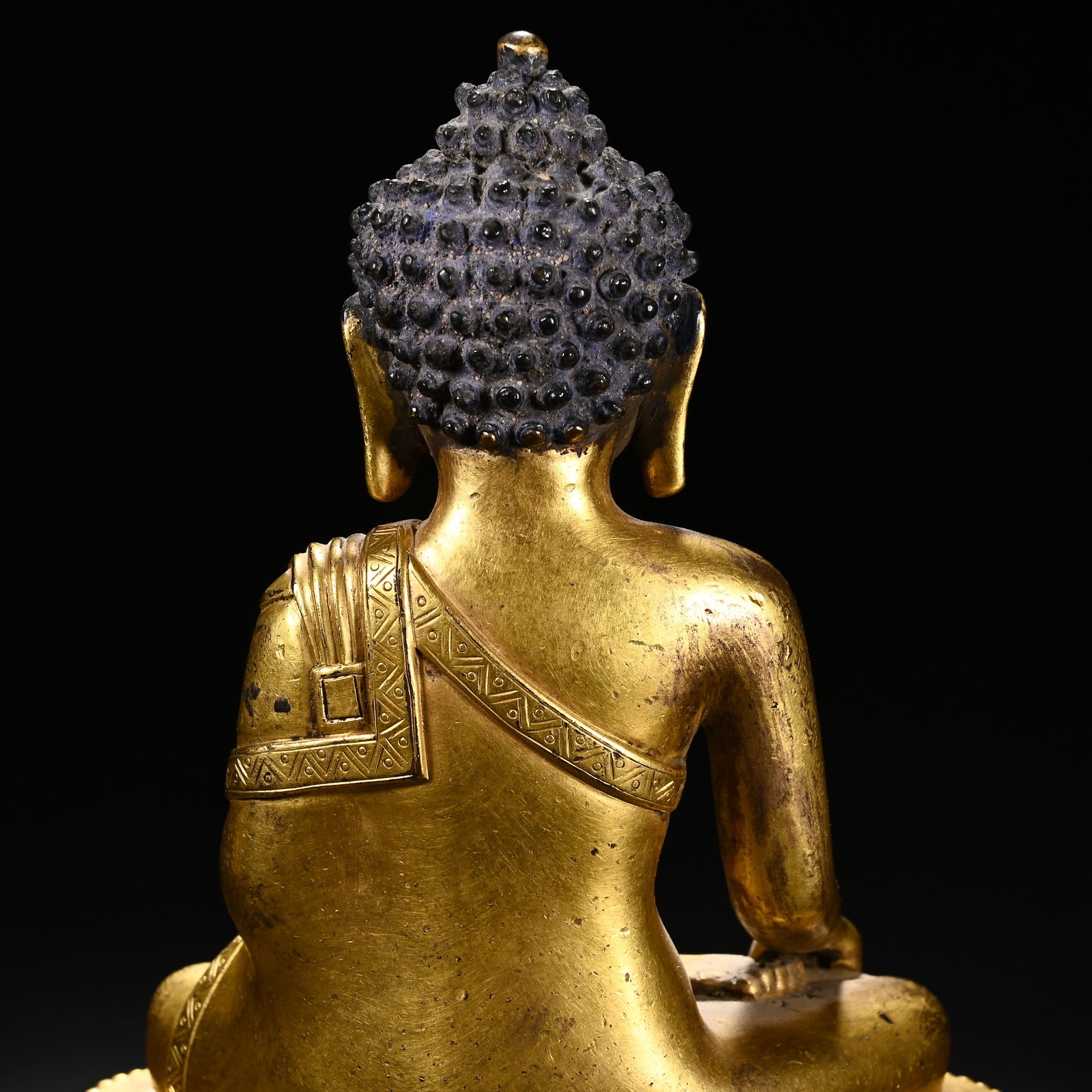 Gilt Bronze Sakyamuni Figure - 6