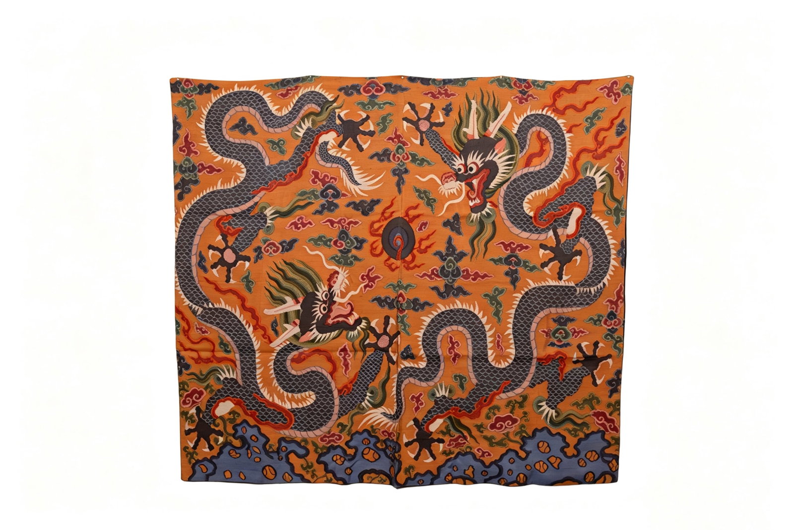 Silk Embroidery Cloud and Dragon Pattern Kesi (1 of 10)