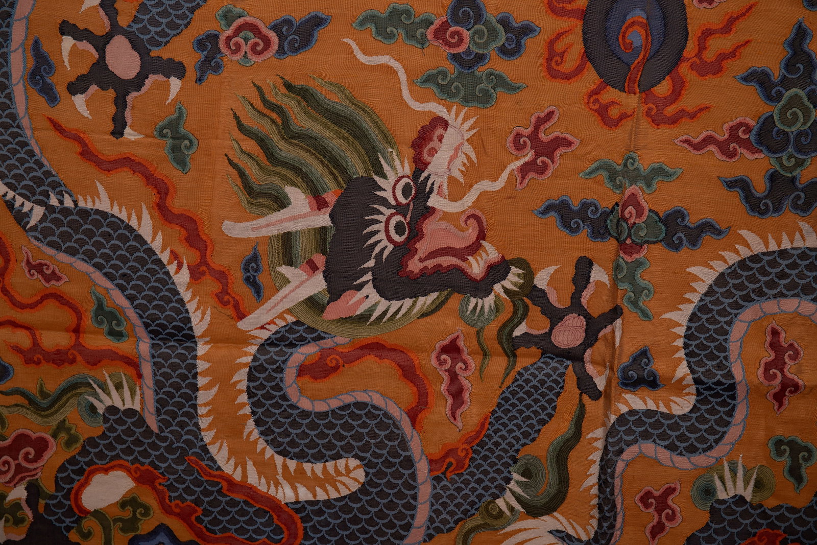 Silk Embroidery Cloud and Dragon Pattern Kesi - 4