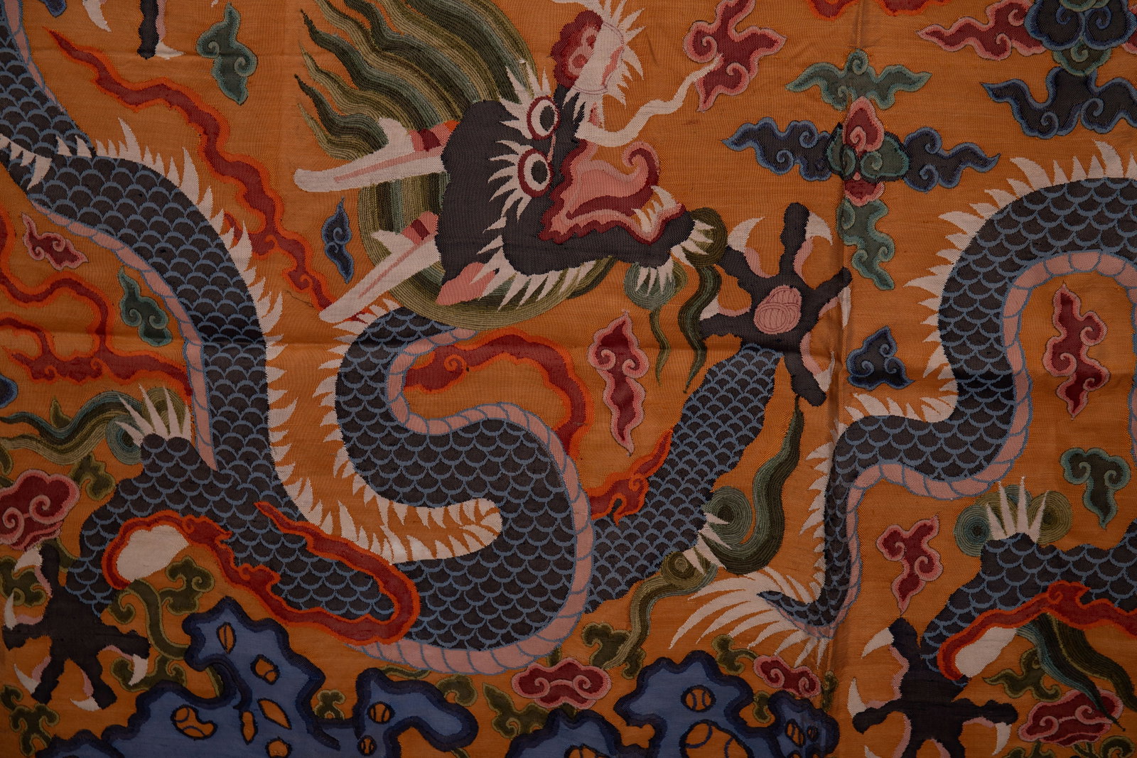 Silk Embroidery Cloud and Dragon Pattern Kesi - 9