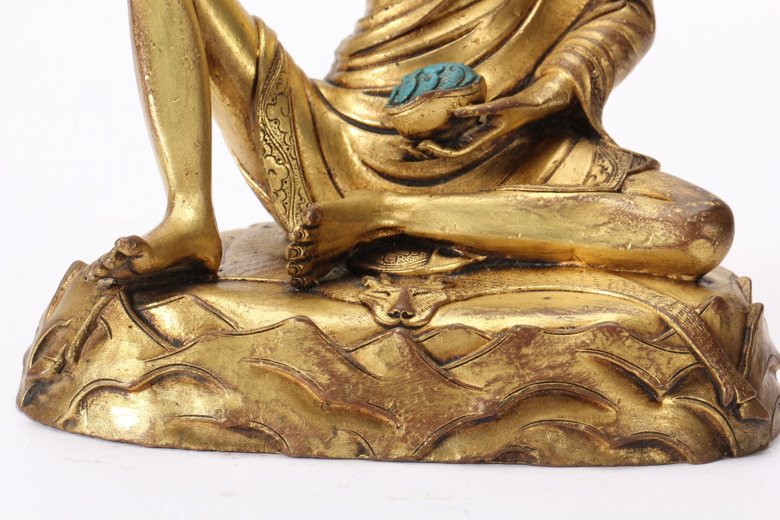 Gilt Bronze Arhat Figure - 4