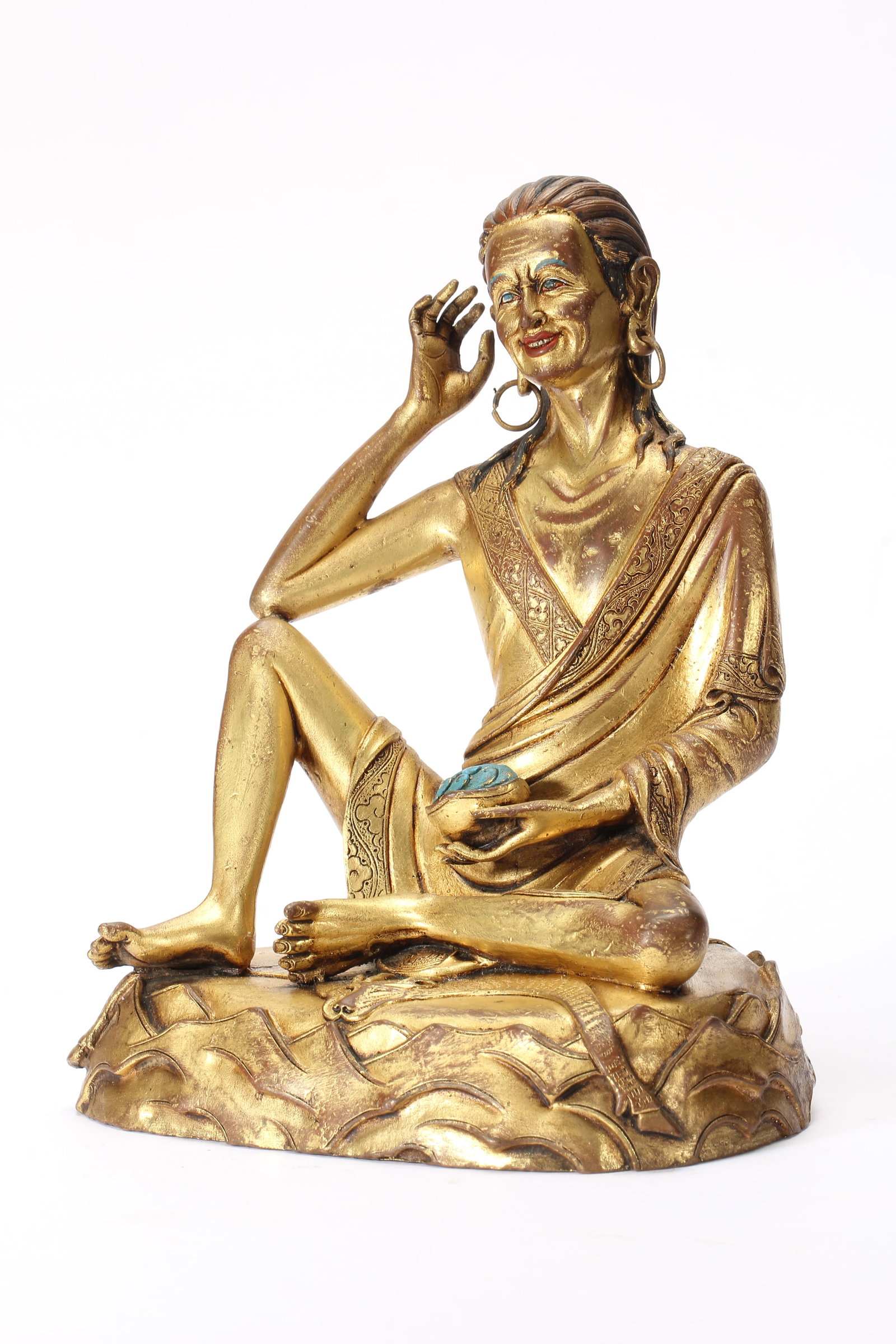 Gilt Bronze Arhat Figure - 5