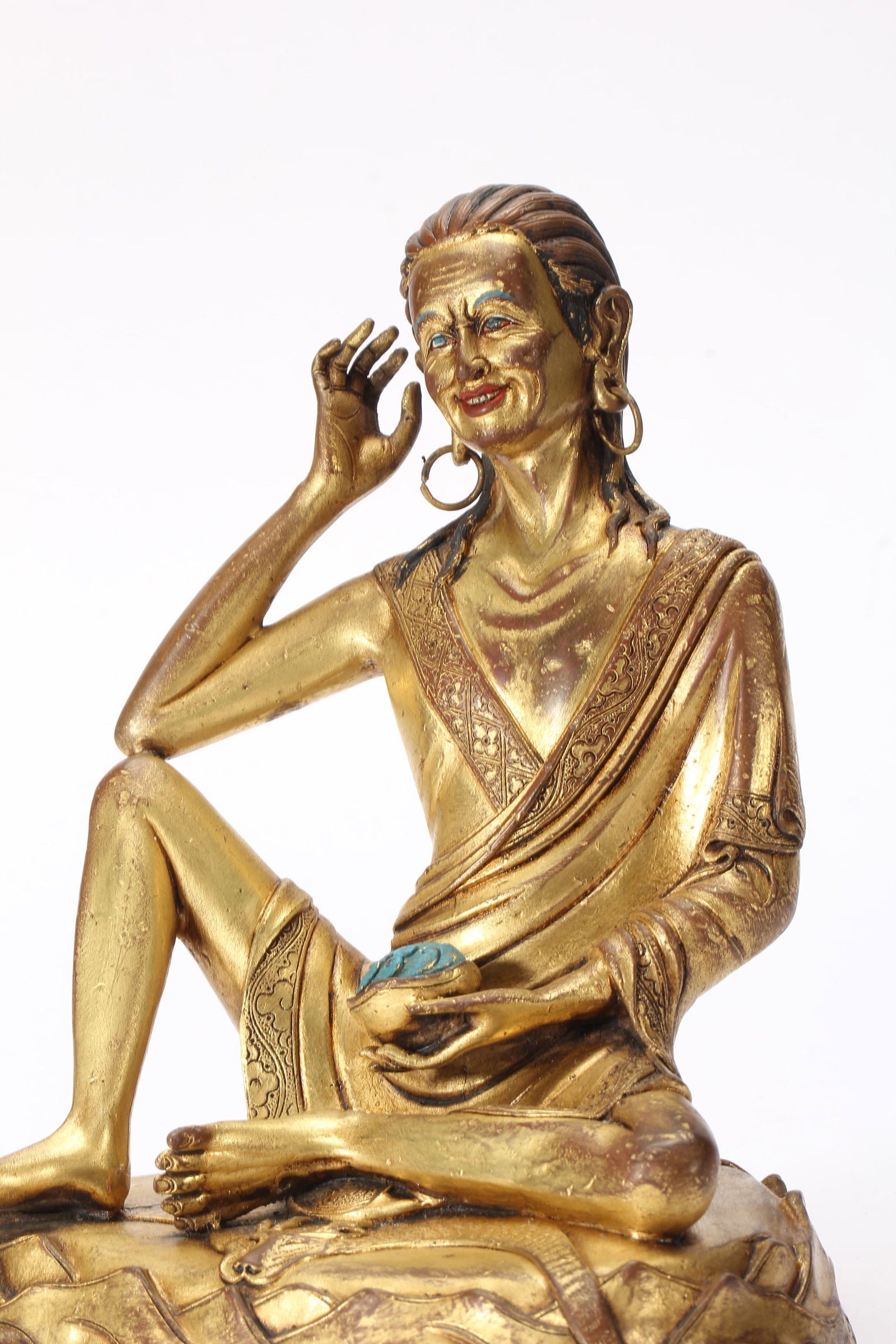 Gilt Bronze Arhat Figure - 6