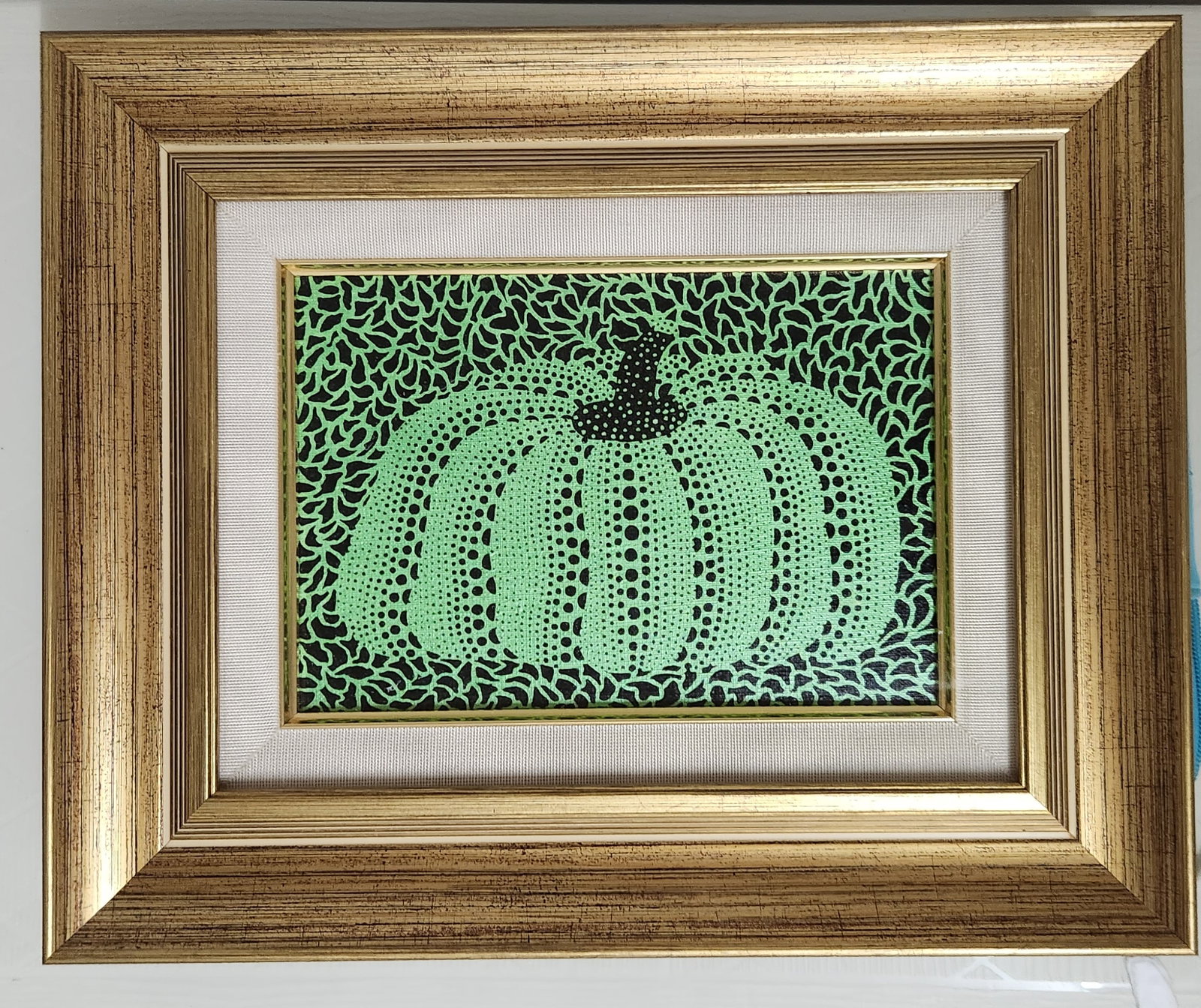 Drawing Pumpkin Oil Painting,Yayoi Kusama Mark: Drawing Pumpkin Oil Painting,Yayoi Kusama Mark (28 x 31cm)