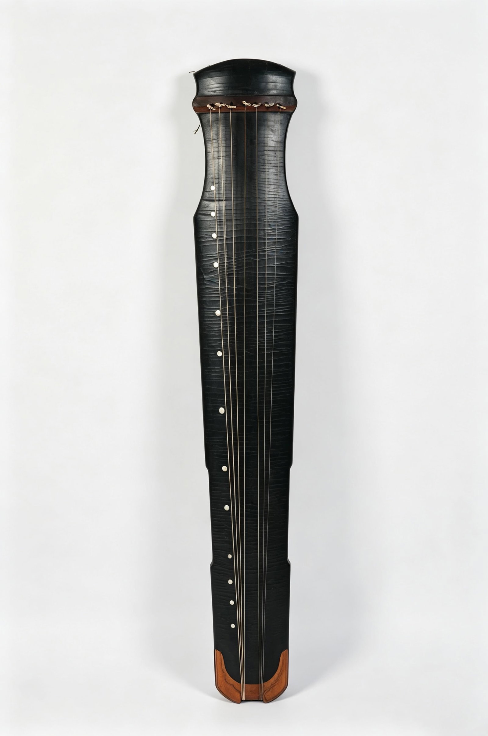 Lacquerware Carved Poetry Pattern Guqin - 2