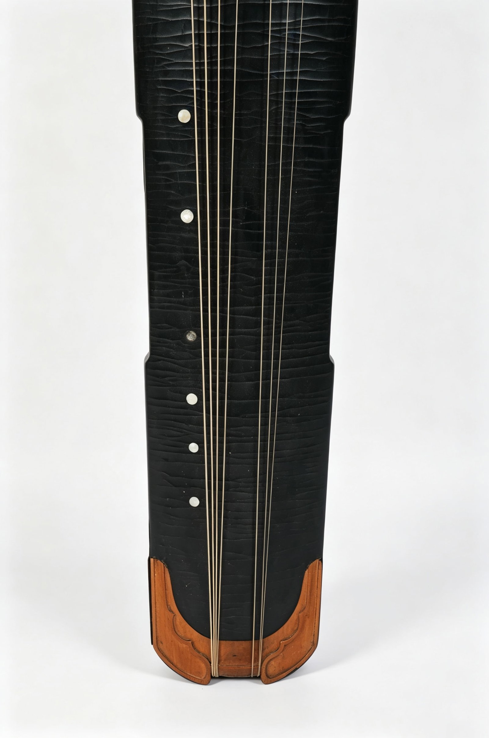 Lacquerware Carved Poetry Pattern Guqin - 4