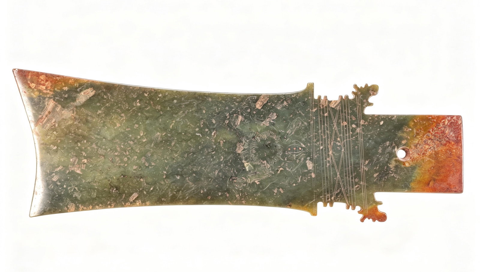 Jade Carved Beast Face Pattern Zhang - 6
