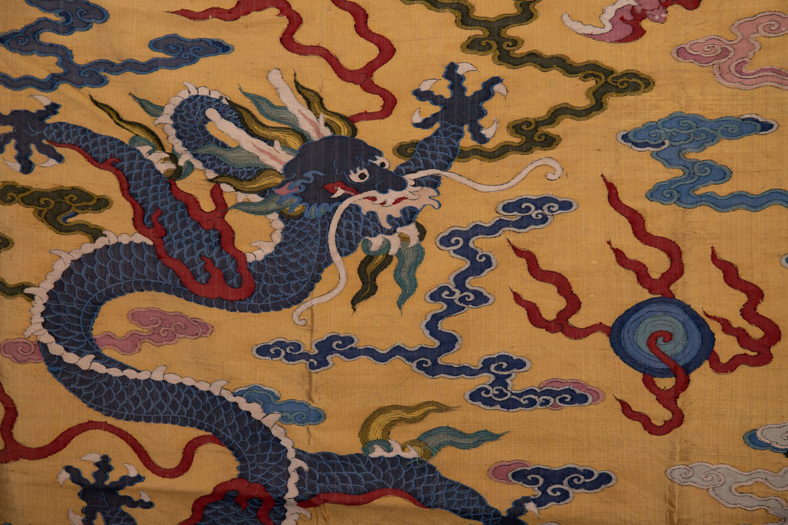 Silk Embroidery Cloud and Dragon Pattern Kesi - 11
