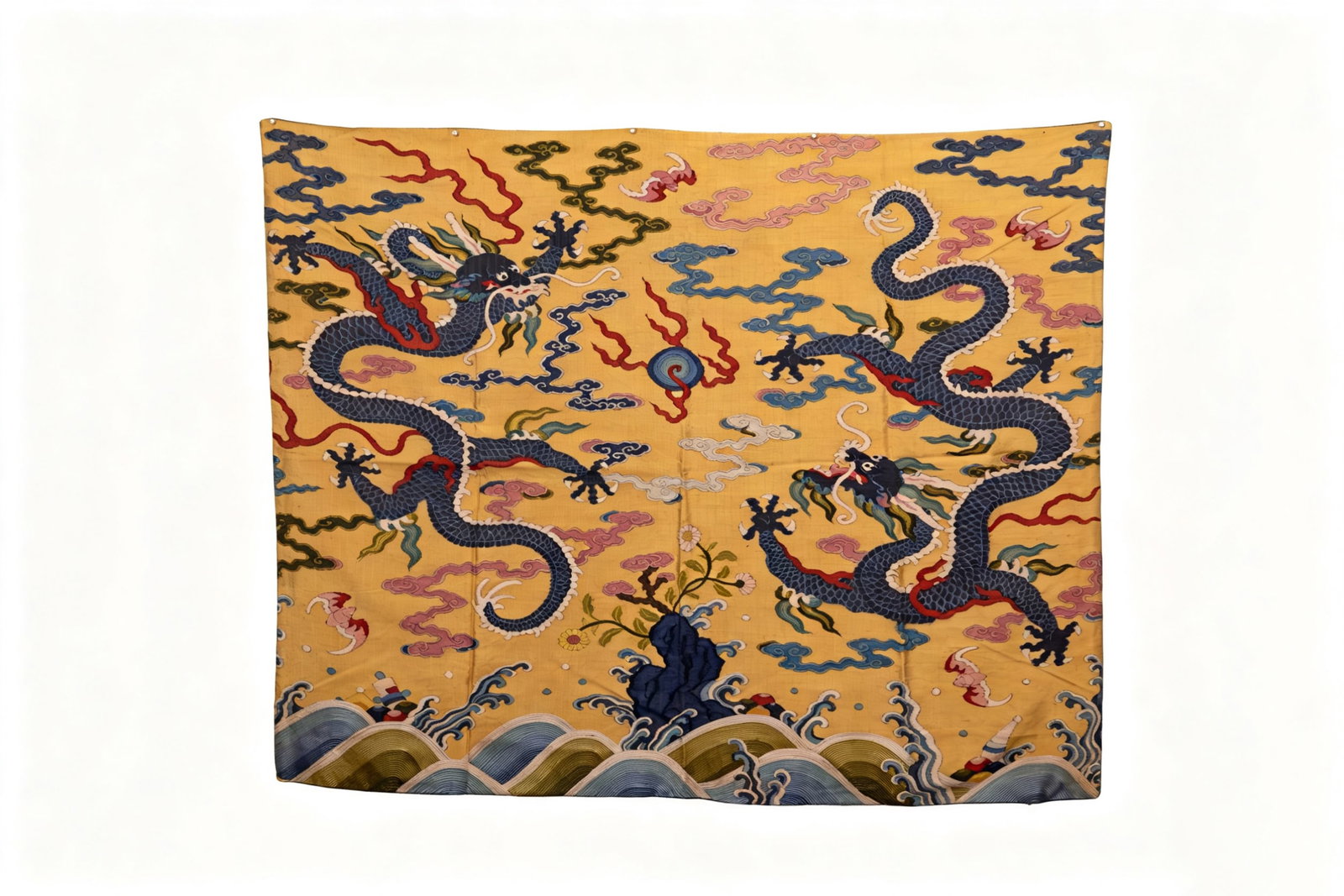 Silk Embroidery Cloud and Dragon Pattern Kesi (1 of 11)