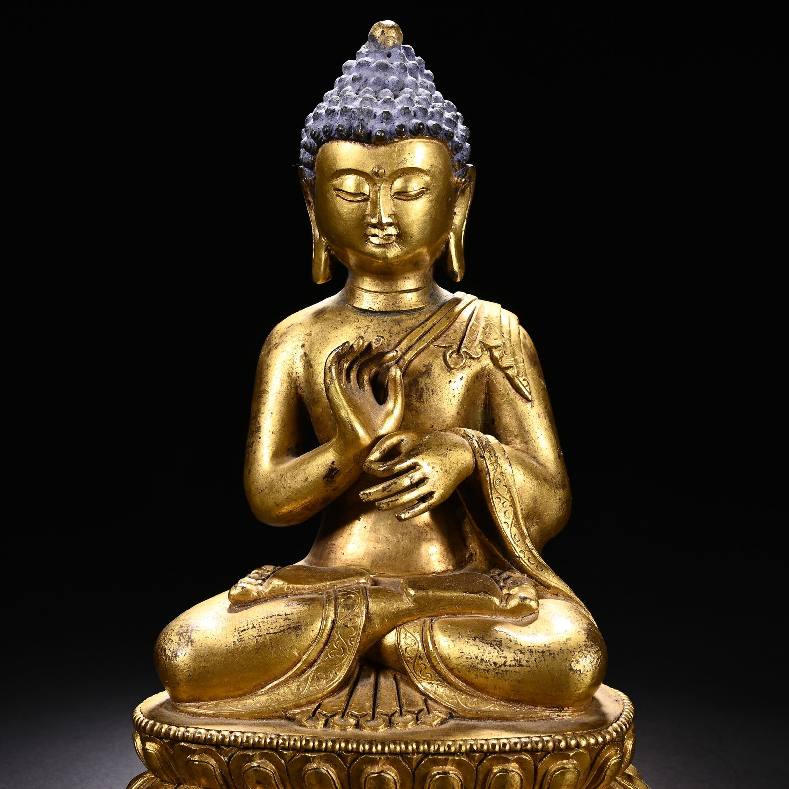 Gilt Bronze Amitabha Figure - 2
