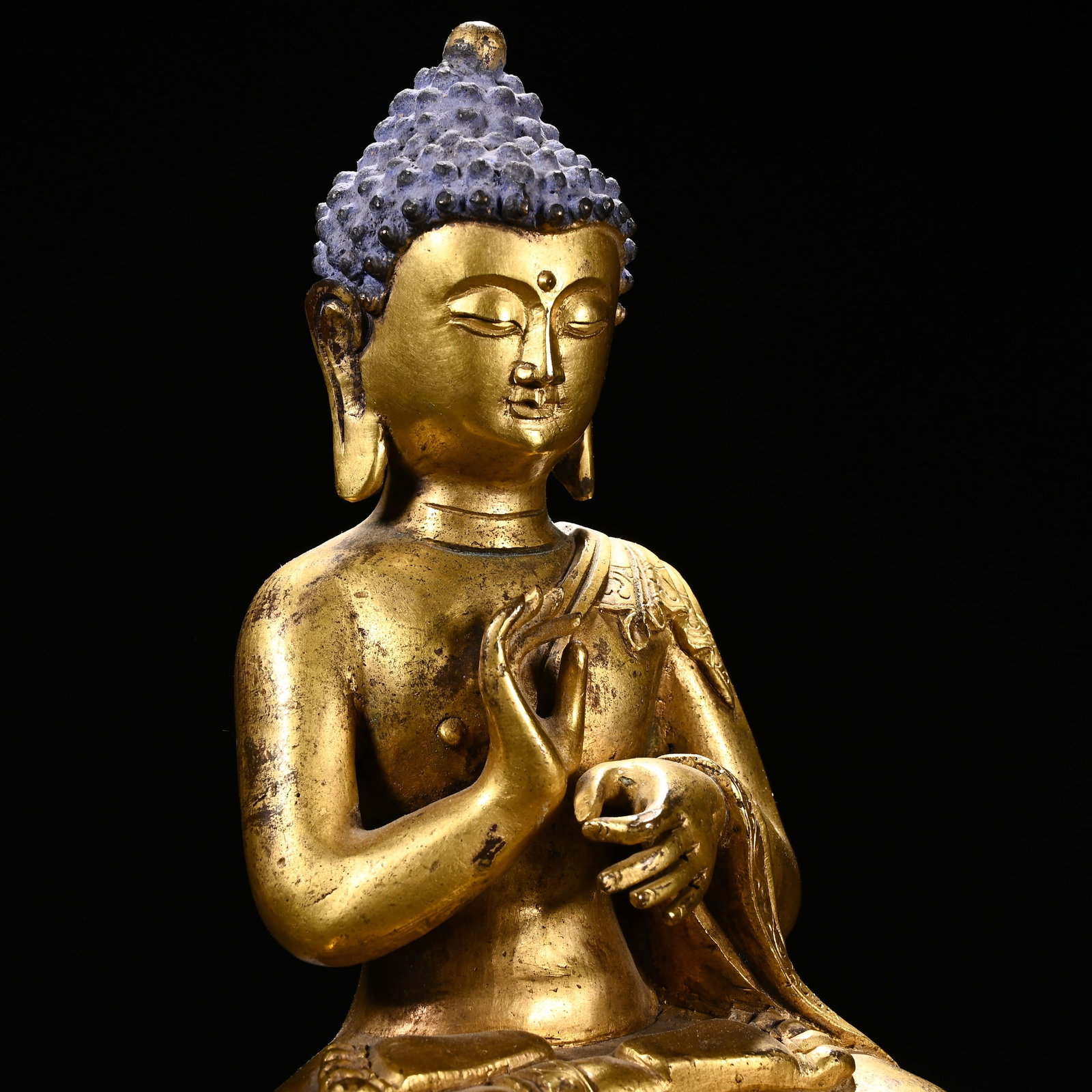 Gilt Bronze Amitabha Figure - 5