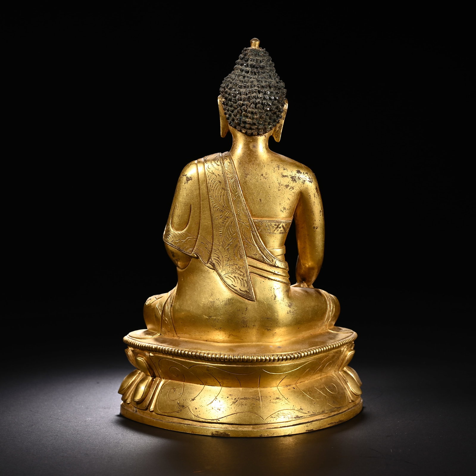 Gilt Bronze Sakyamuni Figure - 6