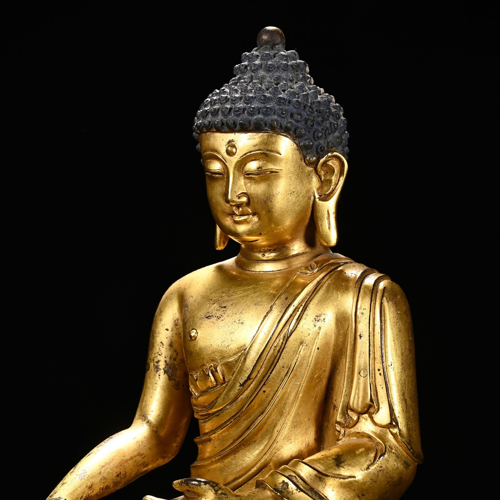 Gilt Bronze Sakyamuni Figure - 5