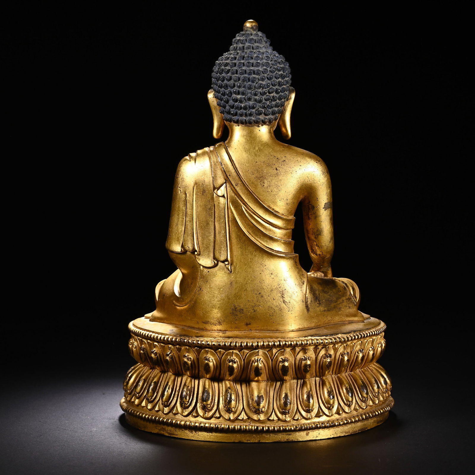 Gilt Bronze Sakyamuni Figure - 6