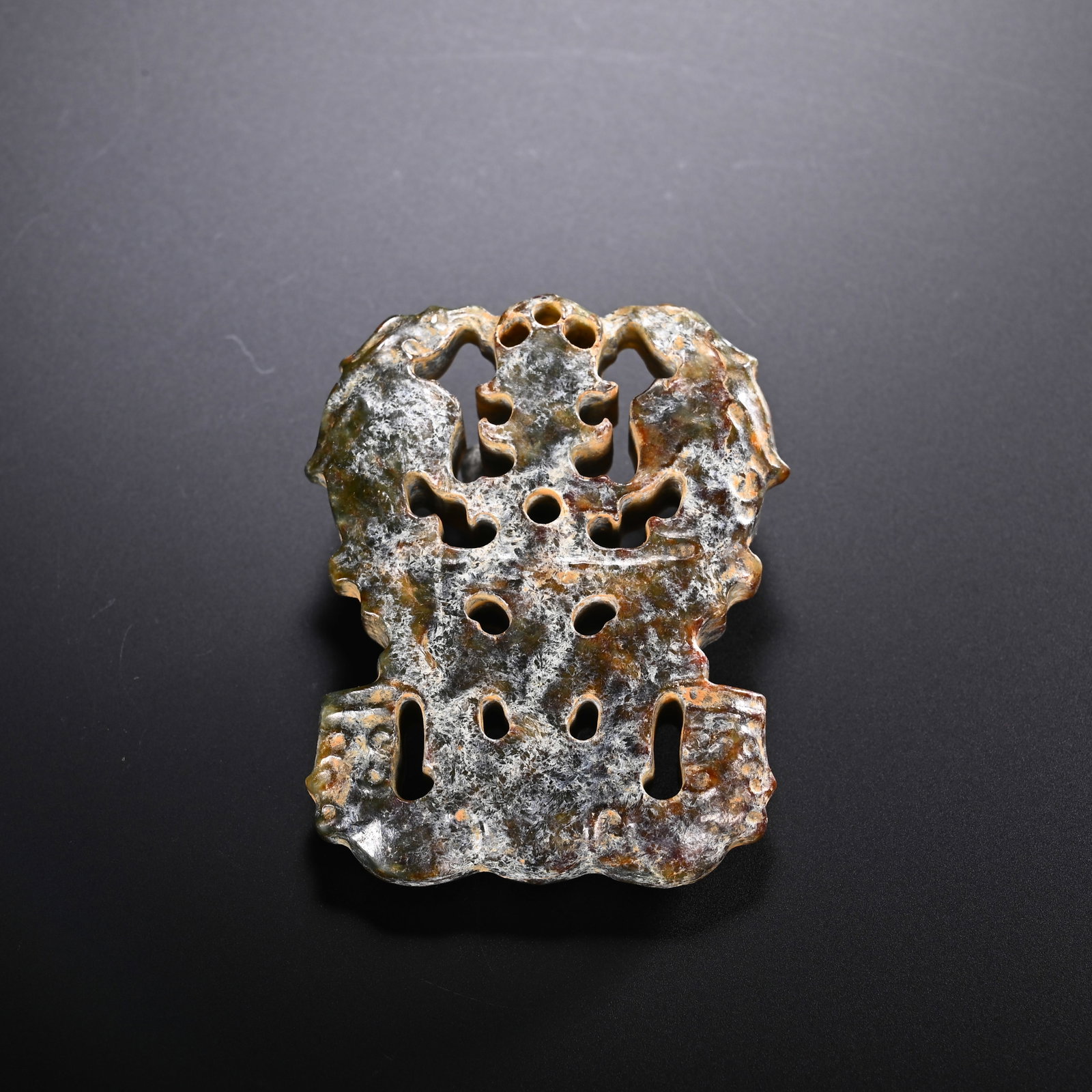 Jade Carved Bird Shape Bi - 4