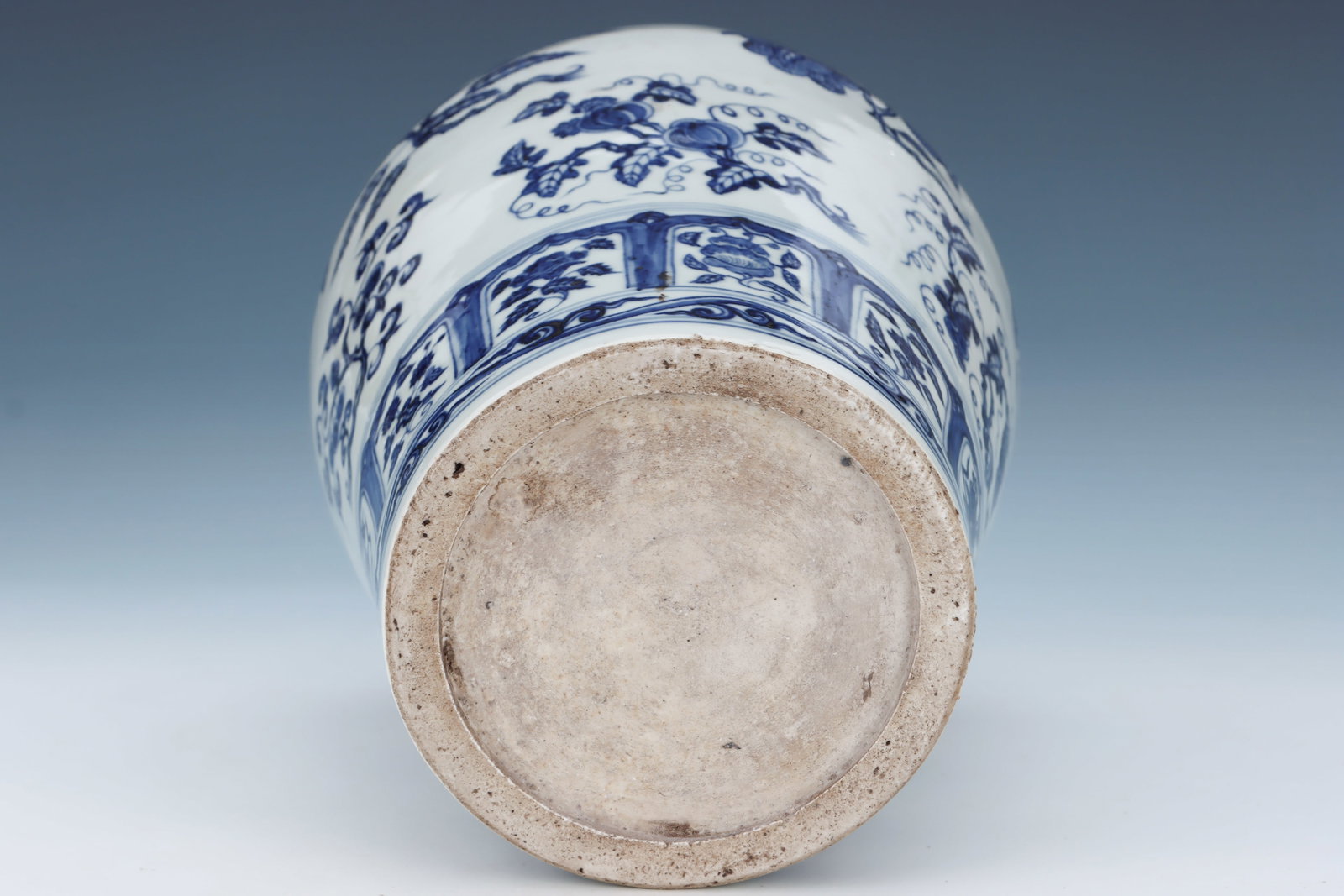 Blue and White Flower Pattern Porcelain Vase - 9