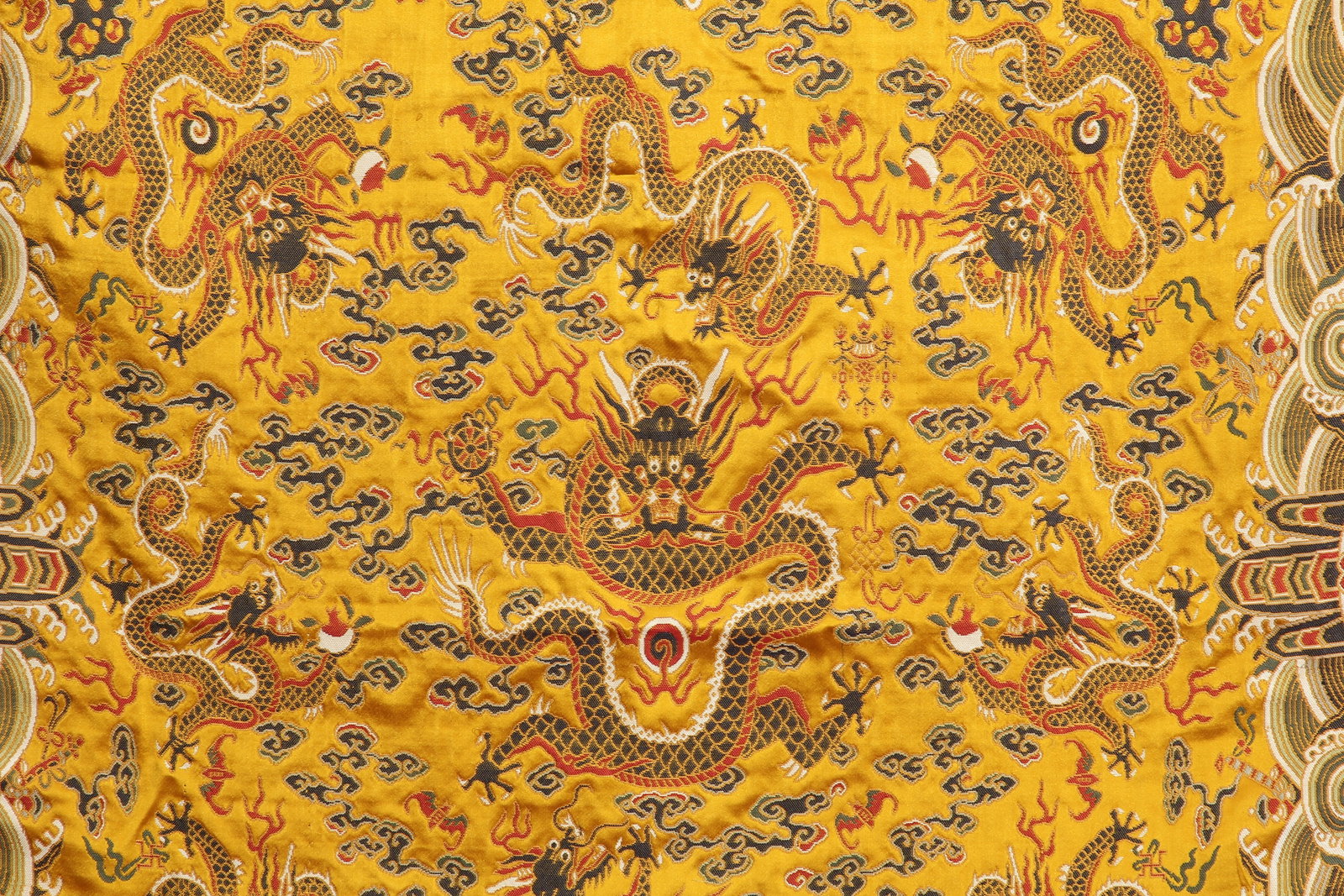 Silk Embroidery Cloud and Dragon Pattern Kesi - 2