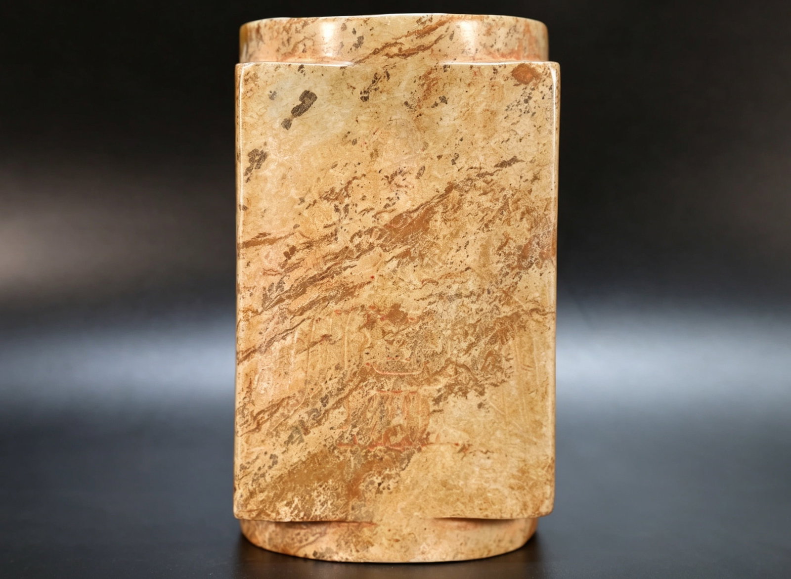 Jade Carved Beast Face and Bird Pattern Cong - 8