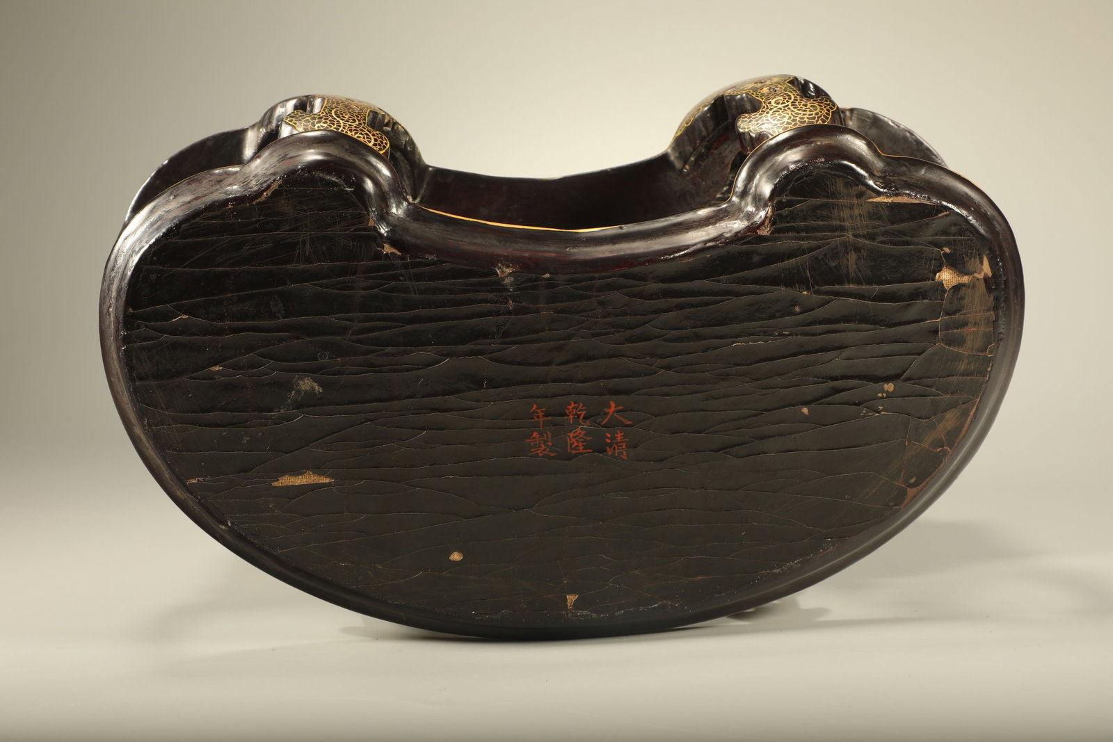 Lacquerware Gold Drawing Colour Painted Cloud and Dragon Pattern Chair - 6