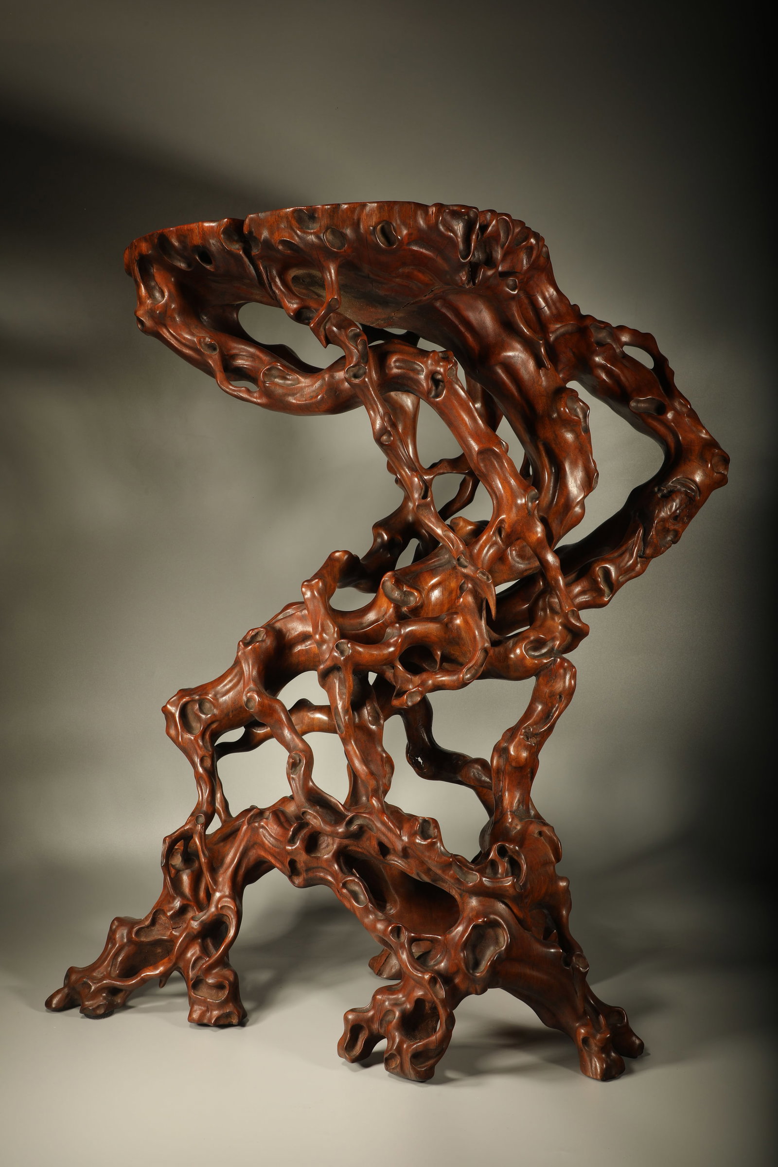 Wood Tree Burl Shape Base: Wood Tree Burl Shape Base (79 x 45 x 34cm)