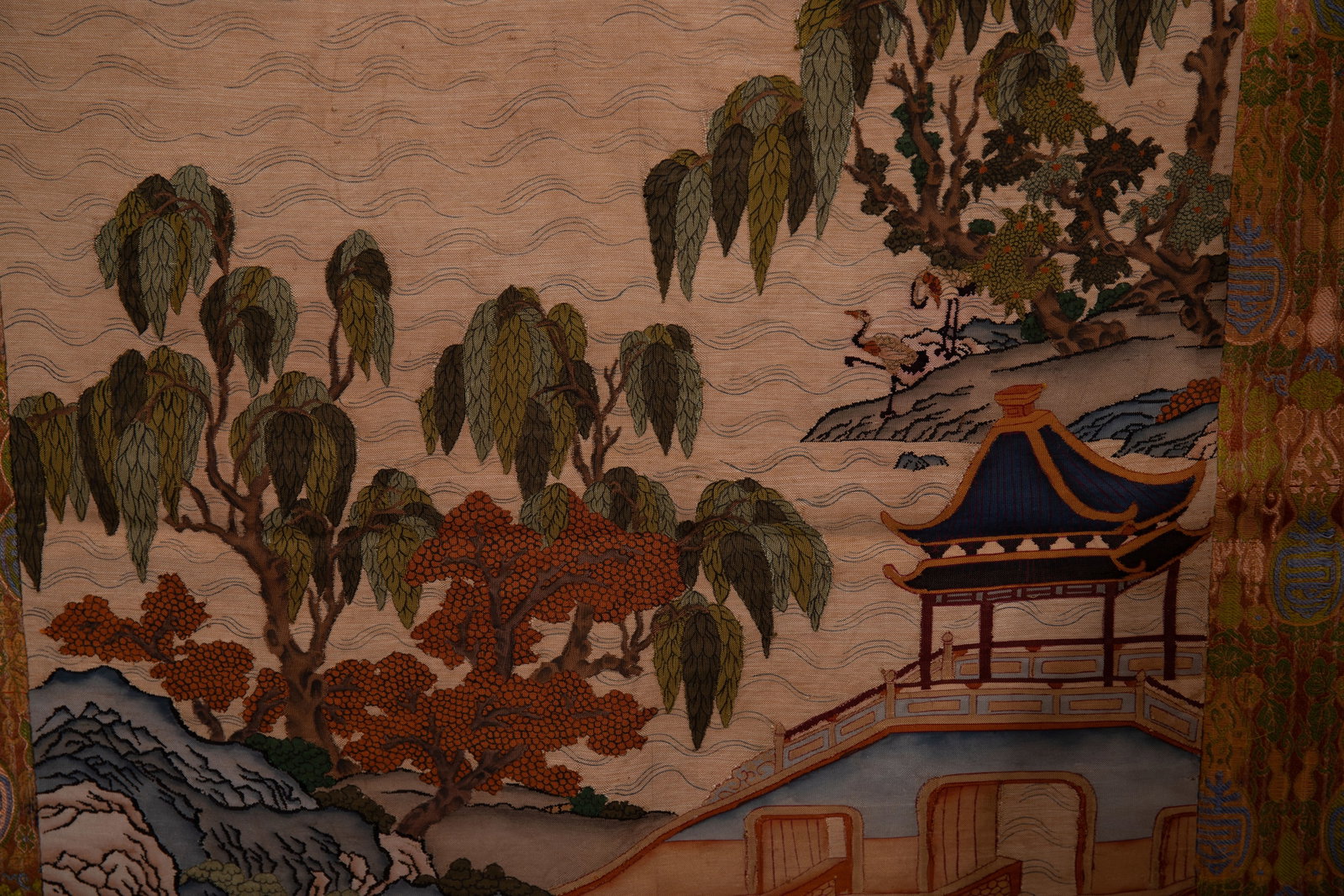Silk Embroidery Landscape Pattern Kesi - 5