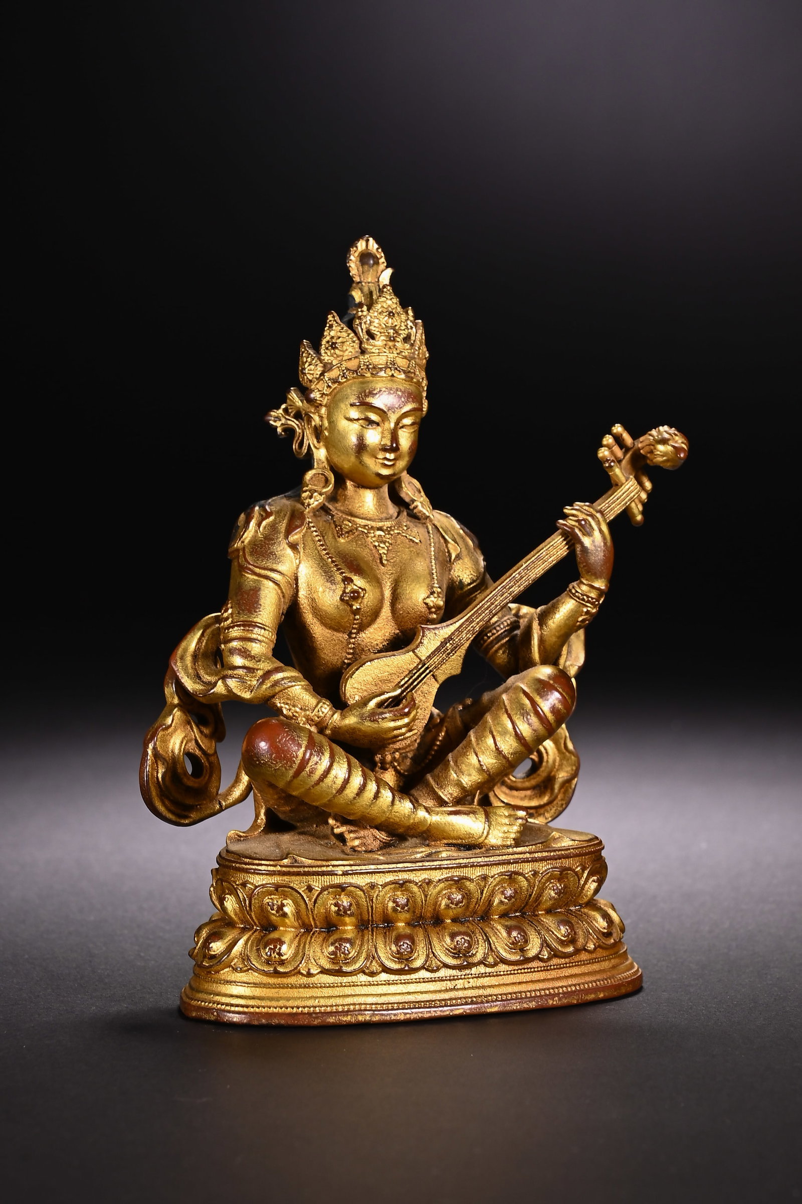Gilt Bronze Laksmi Figure - 3