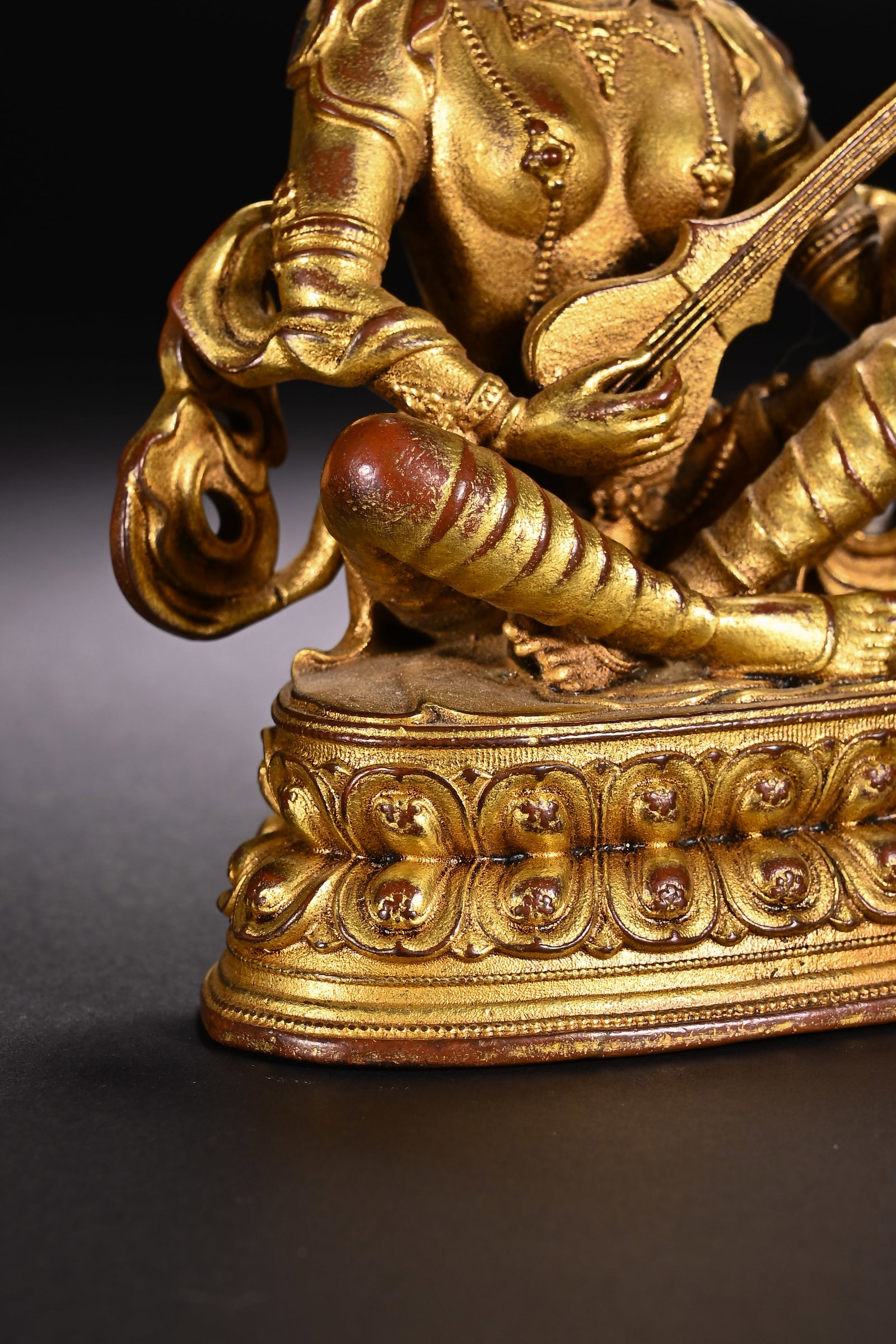 Gilt Bronze Laksmi Figure - 4