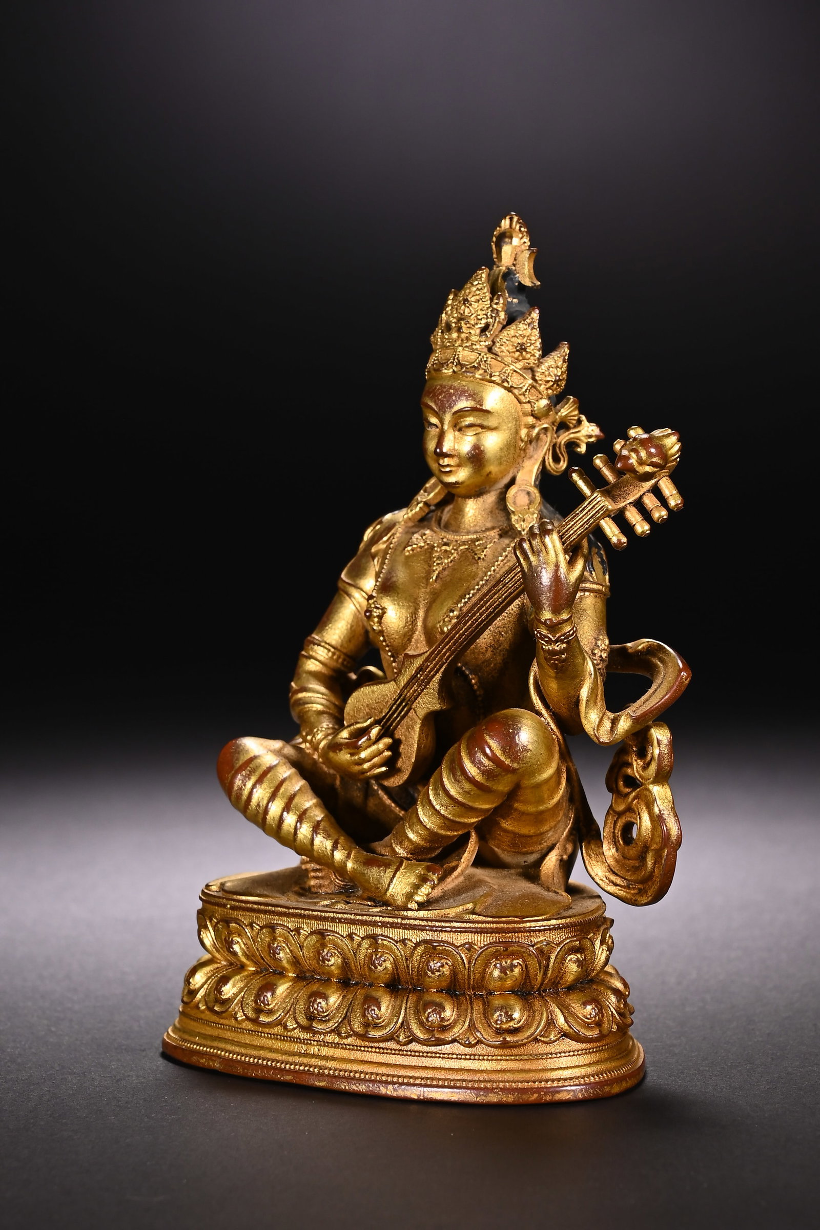 Gilt Bronze Laksmi Figure - 6