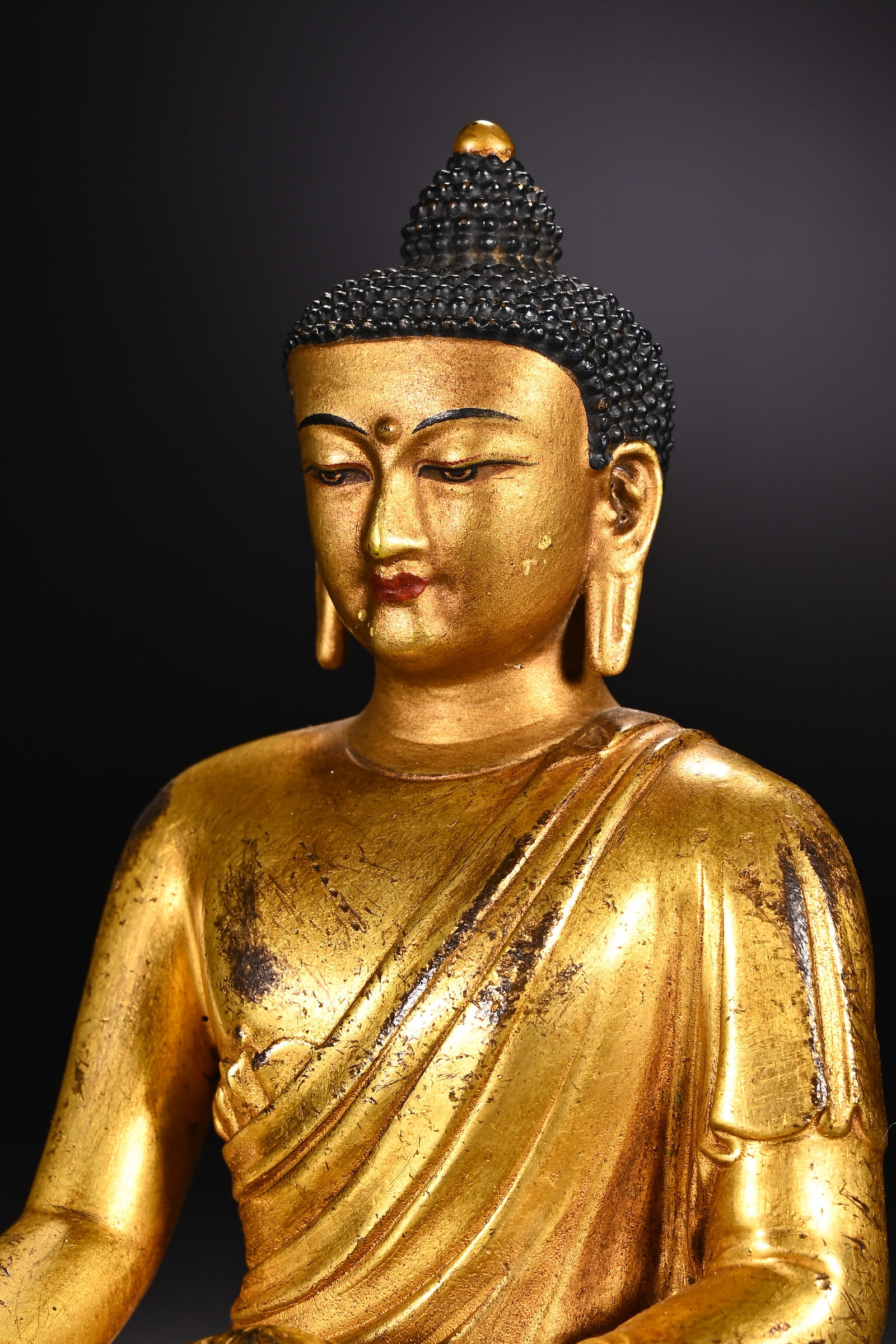 Gilt Bronze Sakyamuni Figure - 5