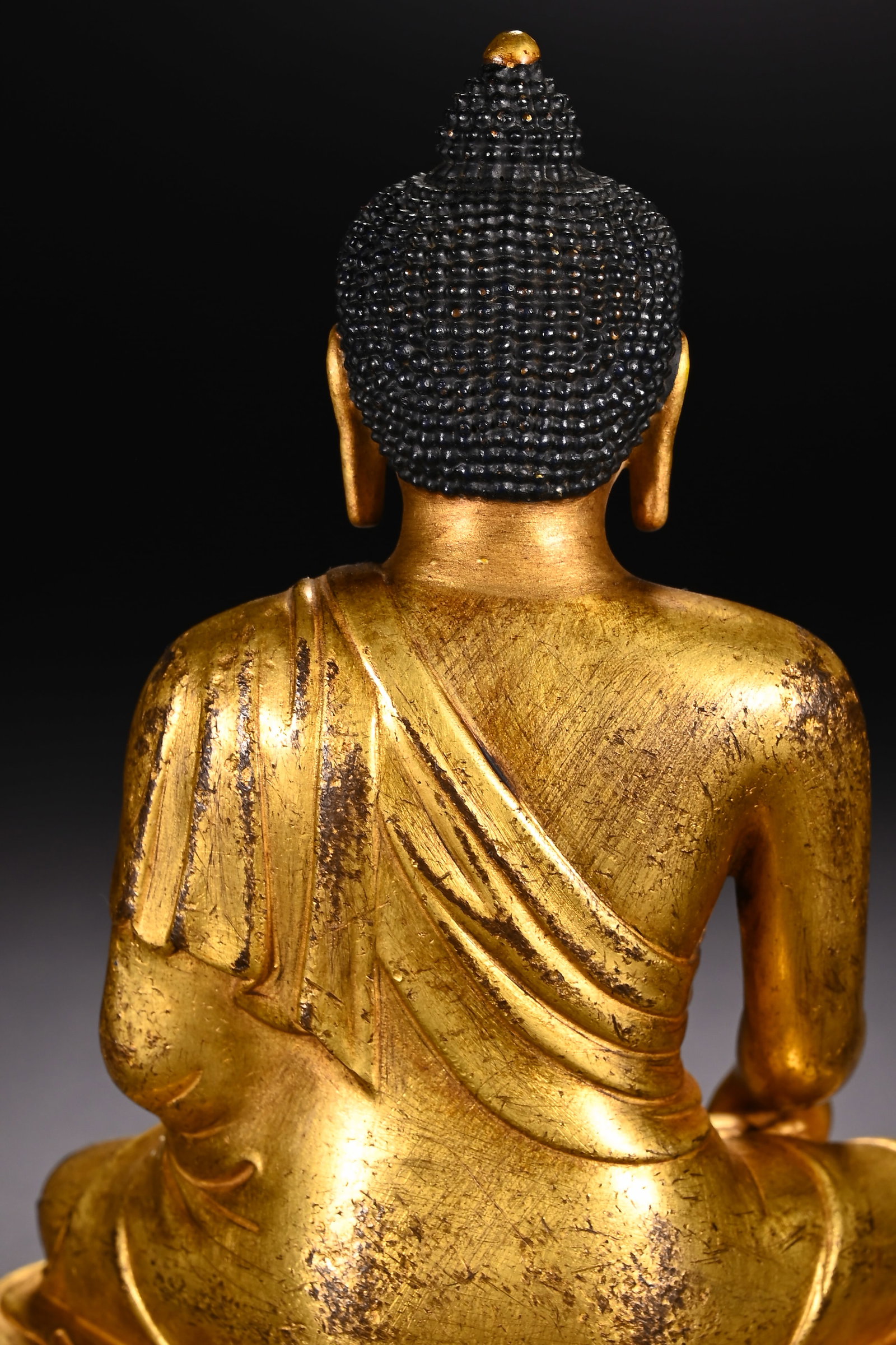 Gilt Bronze Sakyamuni Figure - 7
