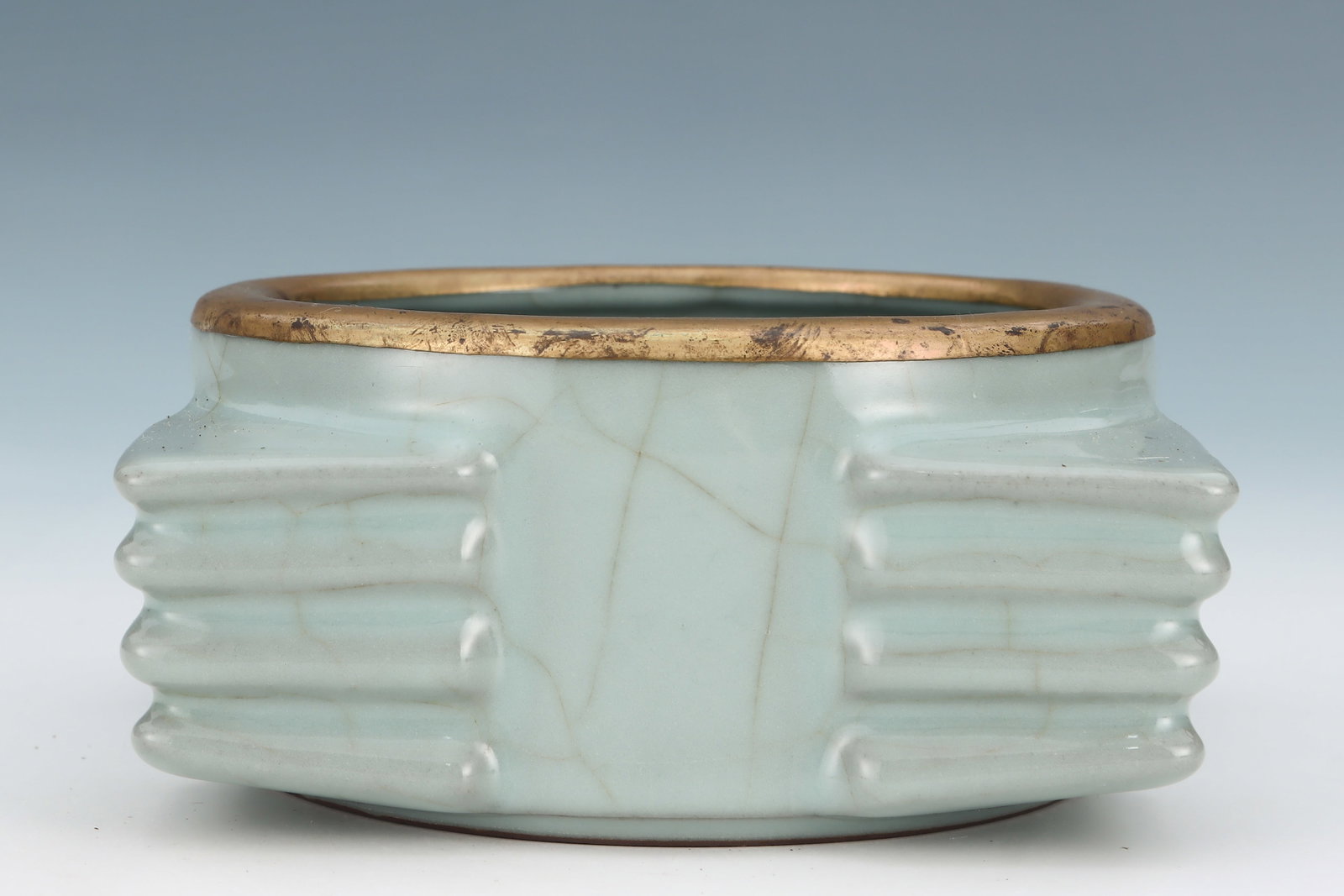 Guan Ware Porcelain Cong Shape Vase - 4