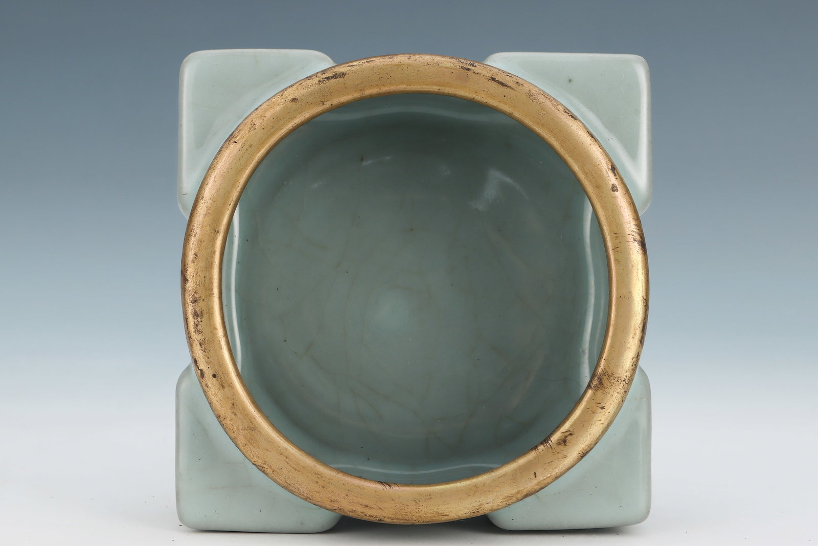 Guan Ware Porcelain Cong Shape Vase - 6
