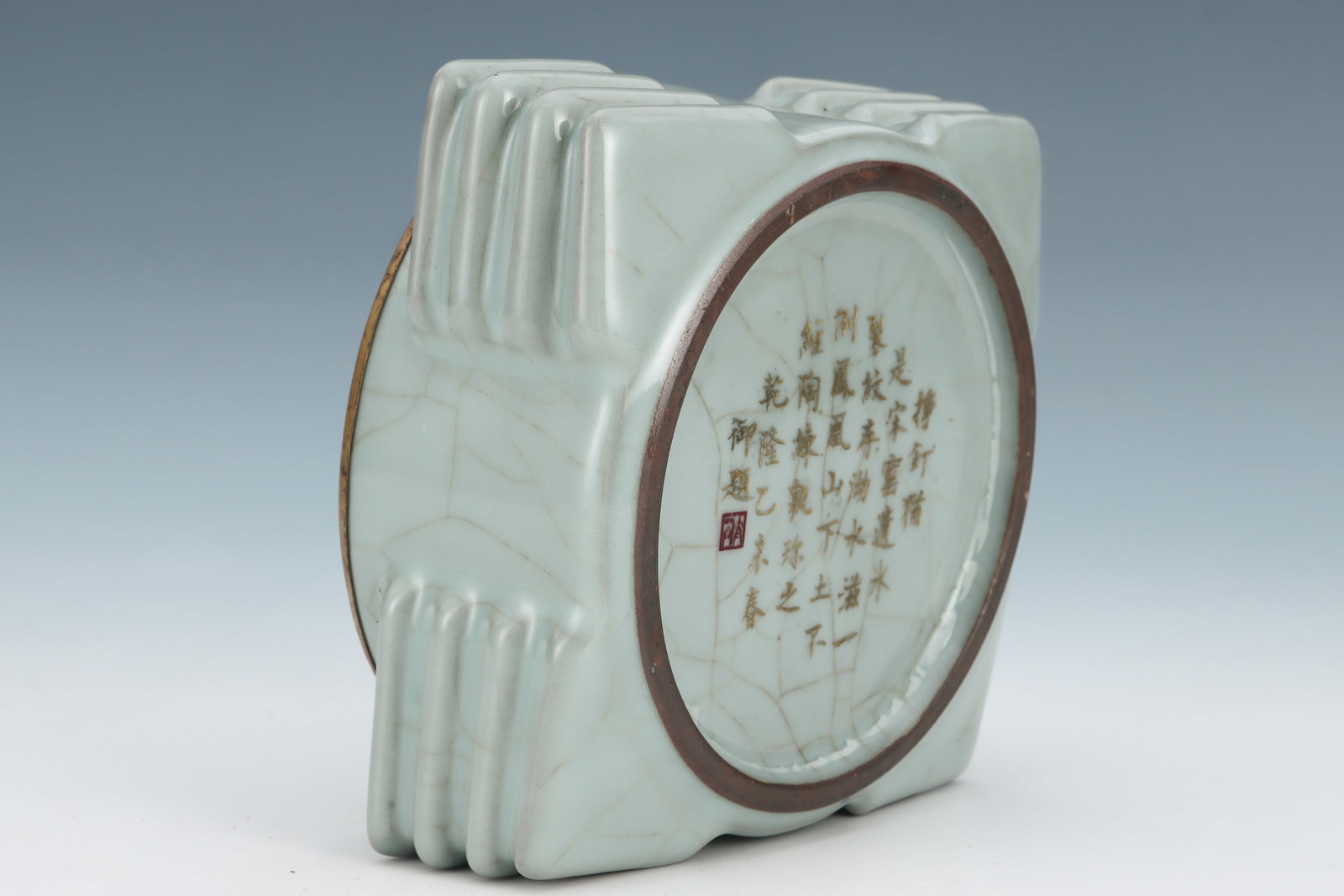 Guan Ware Porcelain Cong Shape Vase - 8