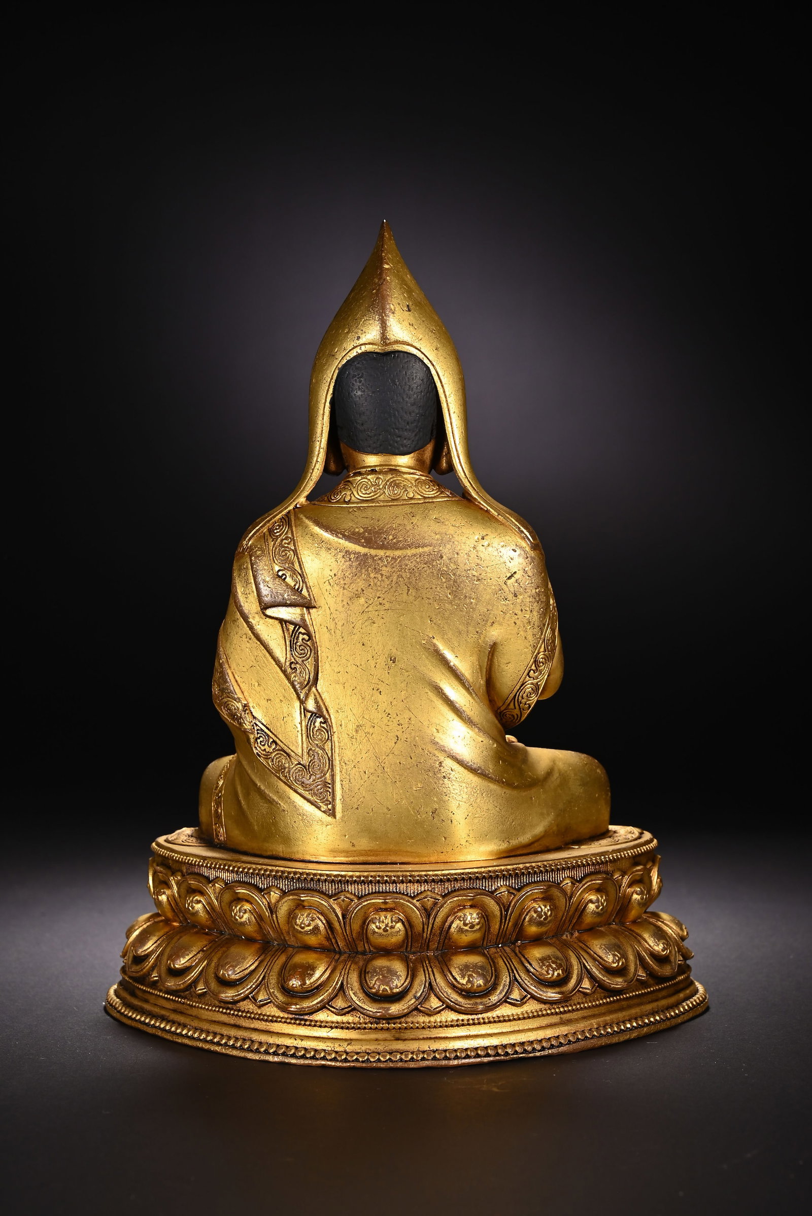 Gilt Bronze Tsongkhapa Figure - 6