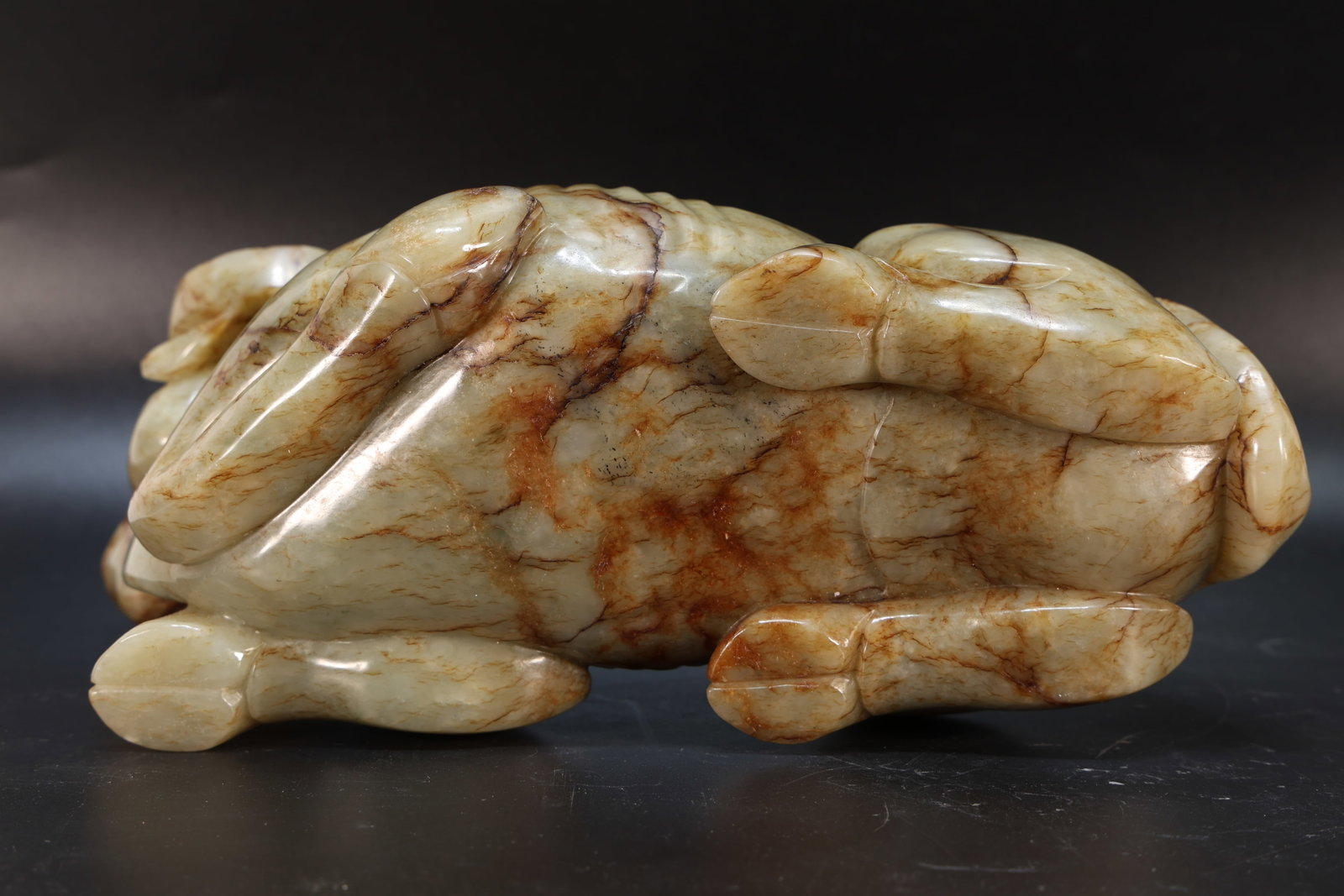 Jade Carved Ox Shape Figure - 13