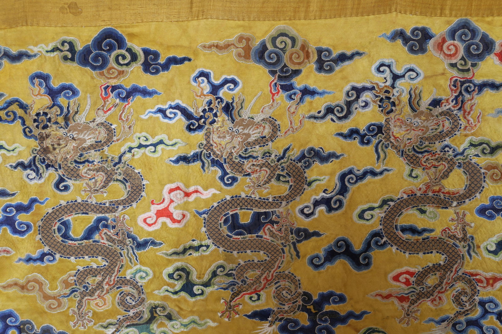 Silk Embroidery Sea Wave and Dragon Pattern Kesi - 11