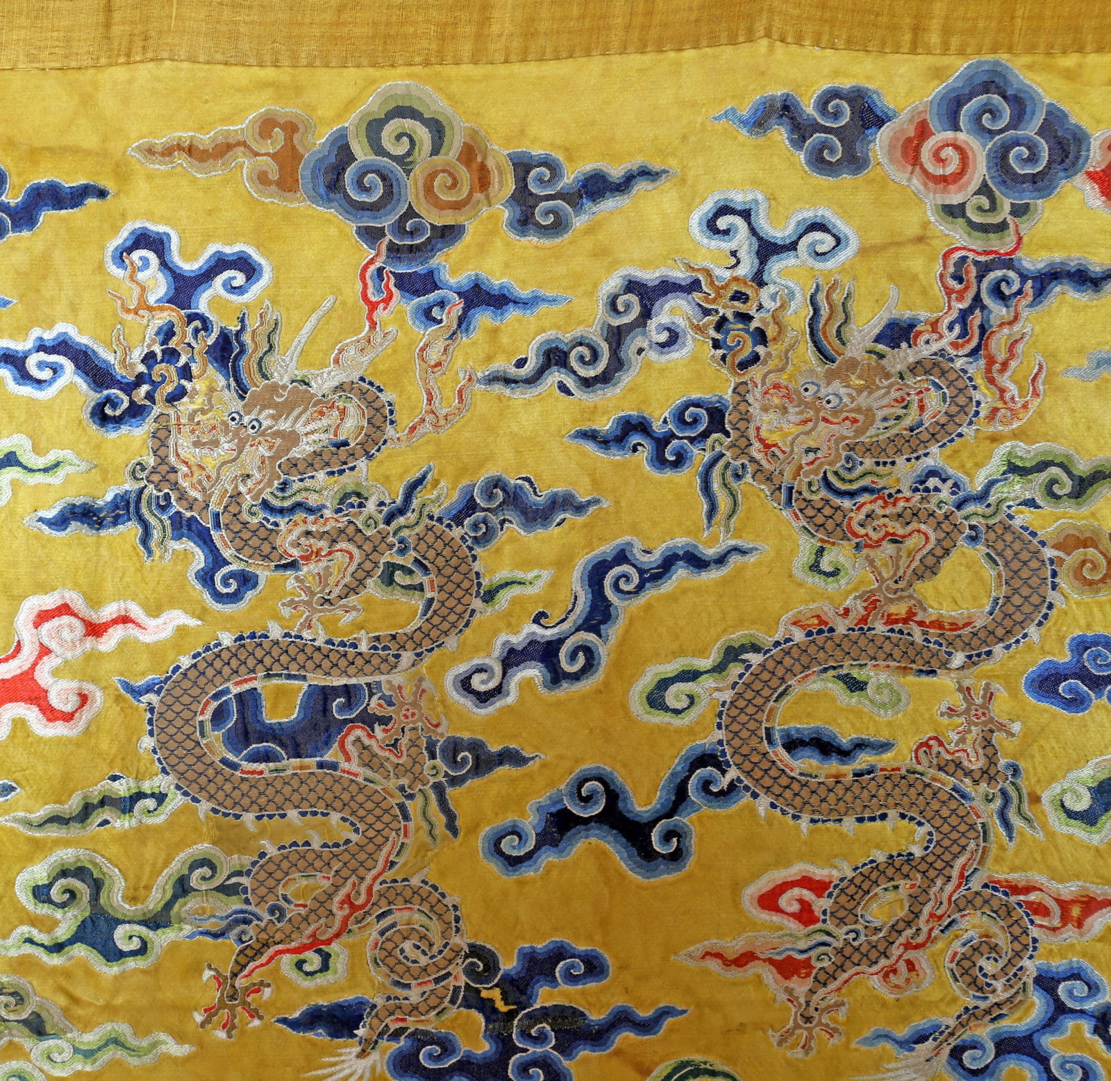 Silk Embroidery Sea Wave and Dragon Pattern Kesi - 4