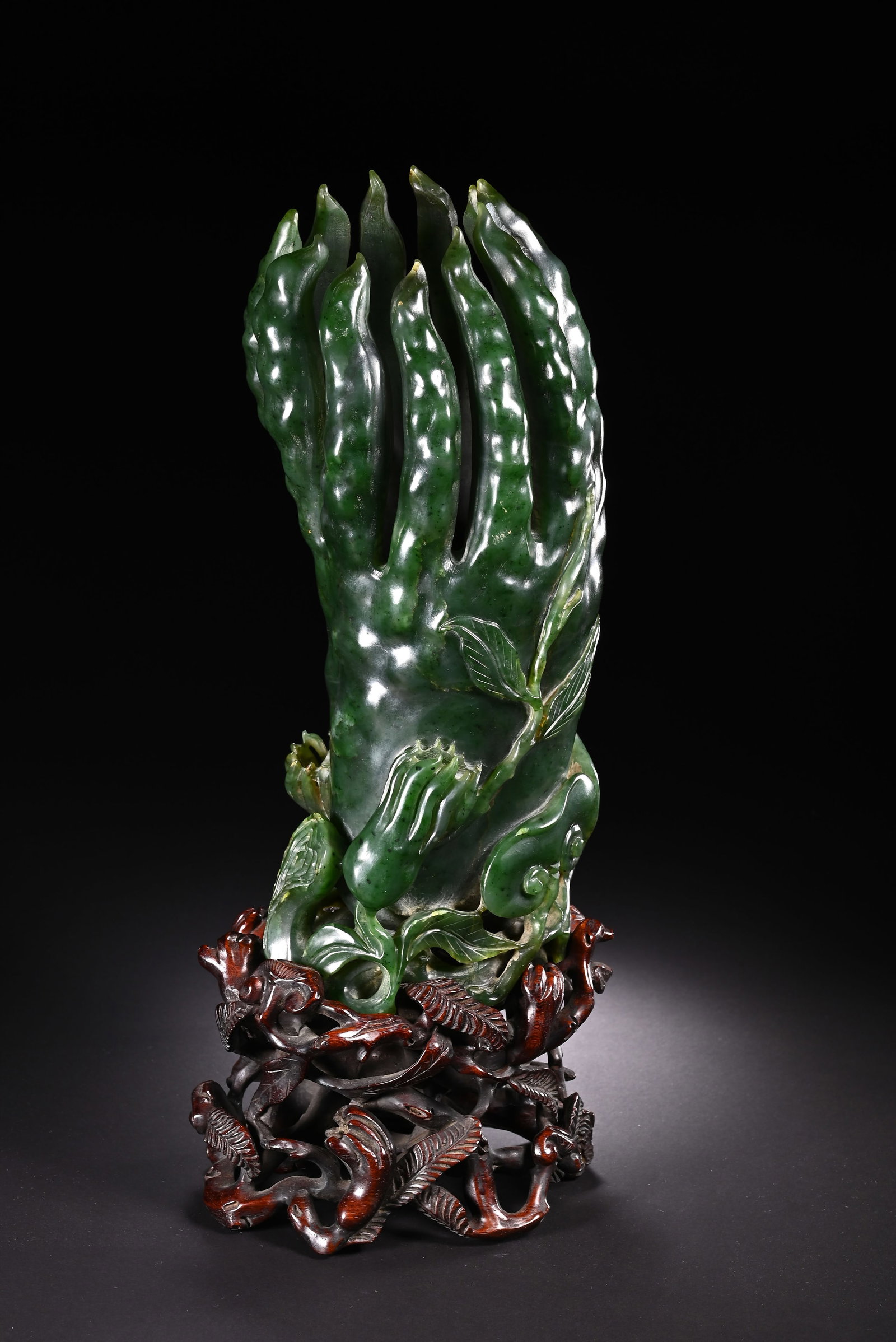 Jasper Jade Carved Buddha Hand Fruit Shape Figure (1 of 10)