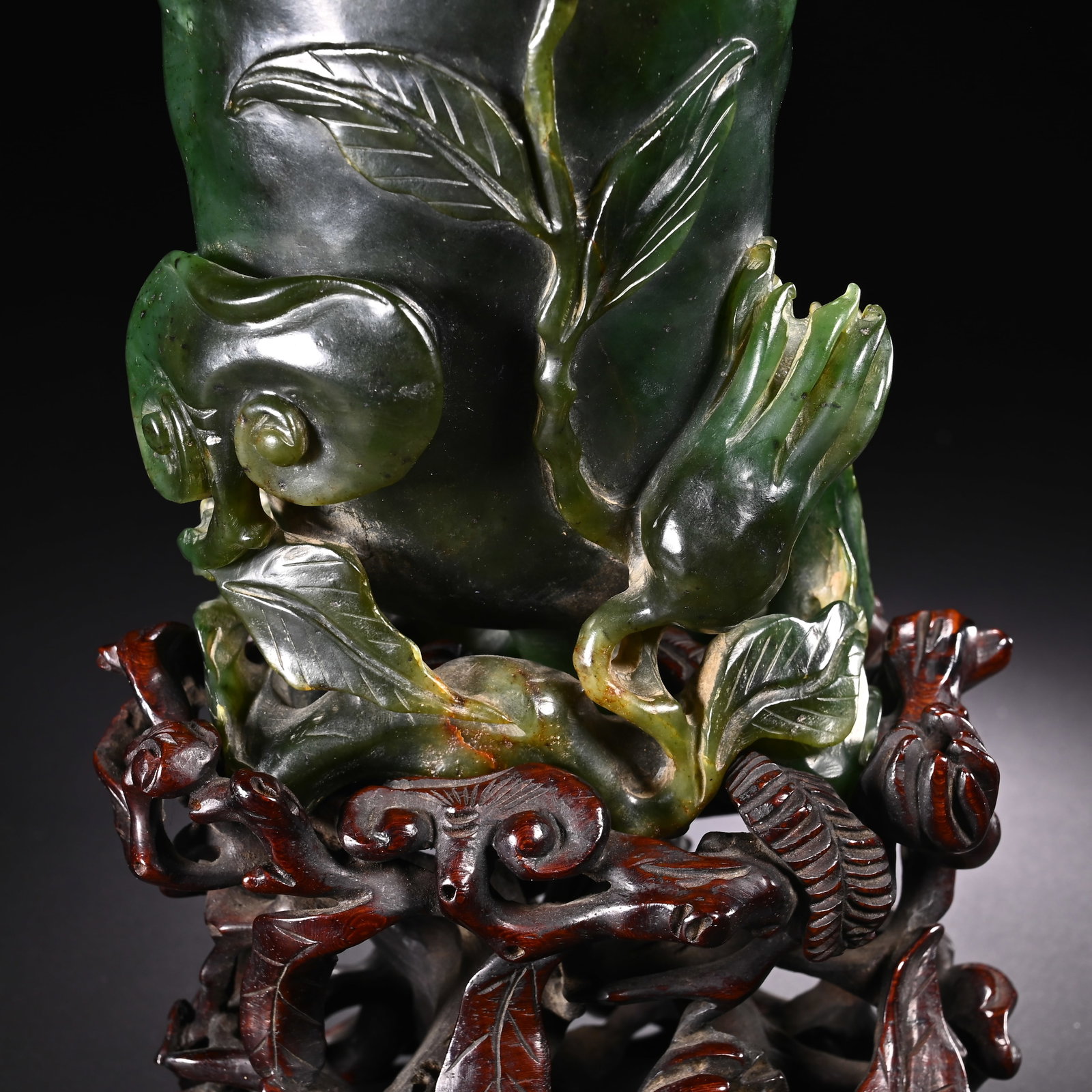Jasper Jade Carved Buddha Hand Fruit Shape Figure - 4