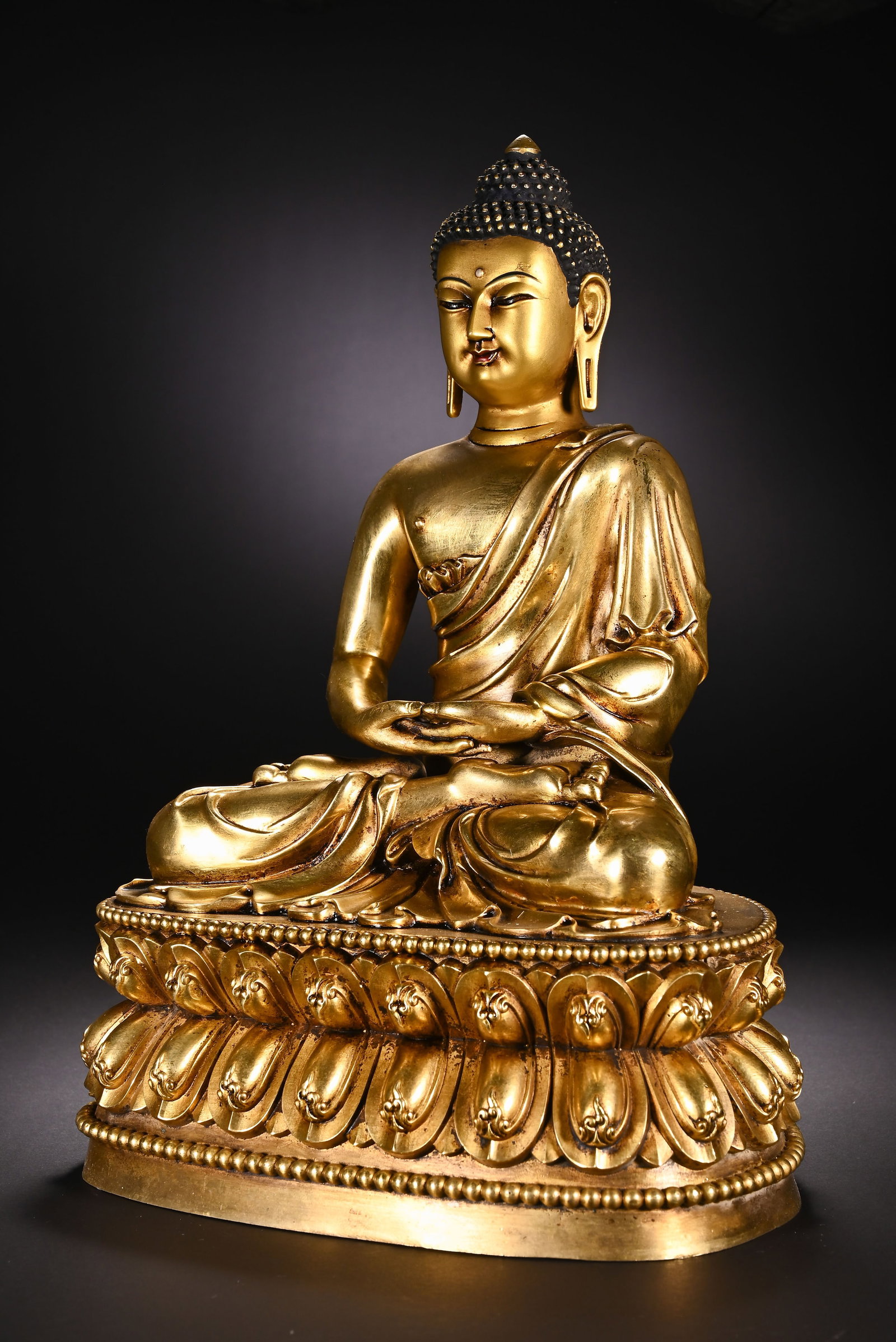Gilt Bronze Sakyamuni Figure - 5