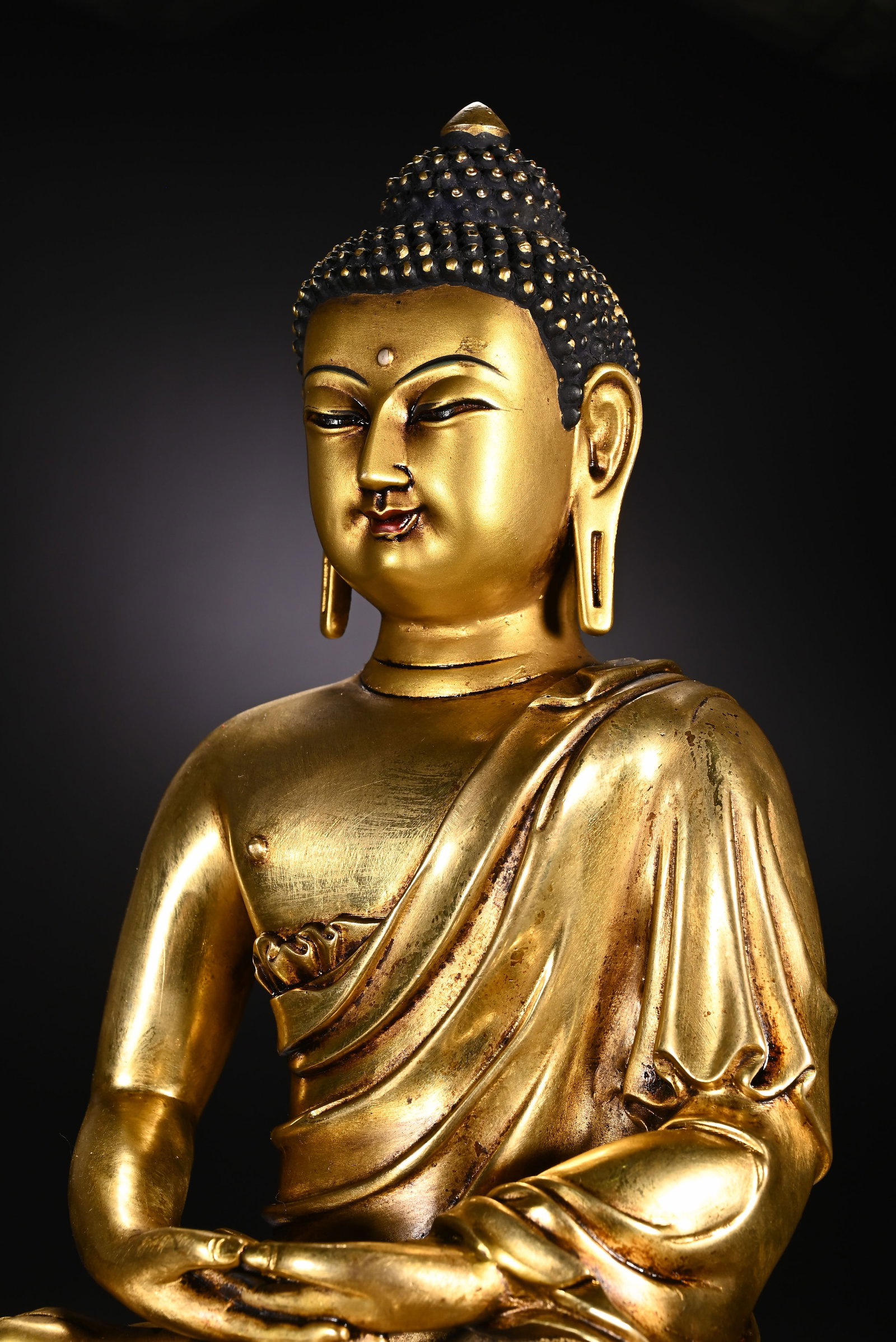 Gilt Bronze Sakyamuni Figure - 6