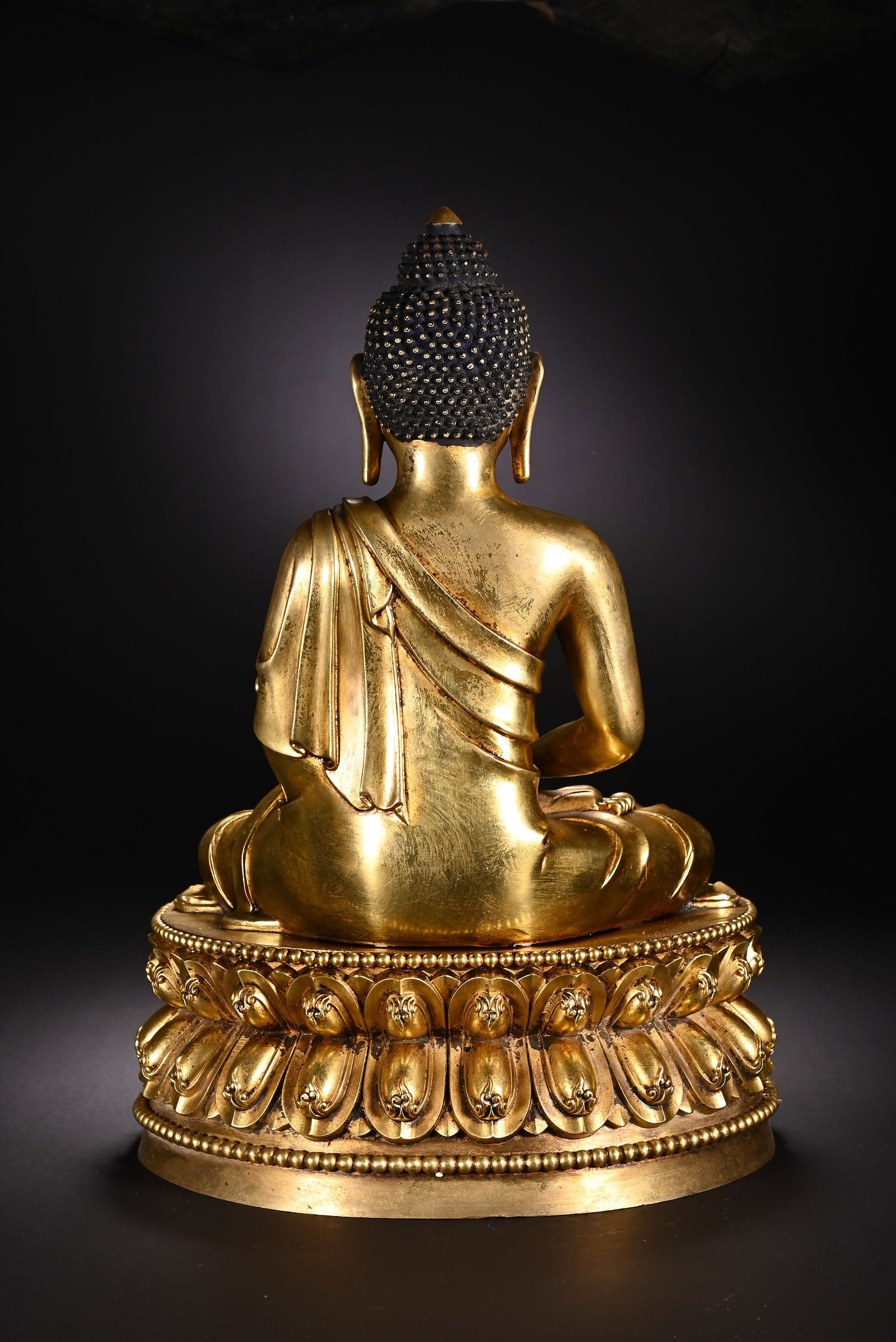 Gilt Bronze Sakyamuni Figure - 7