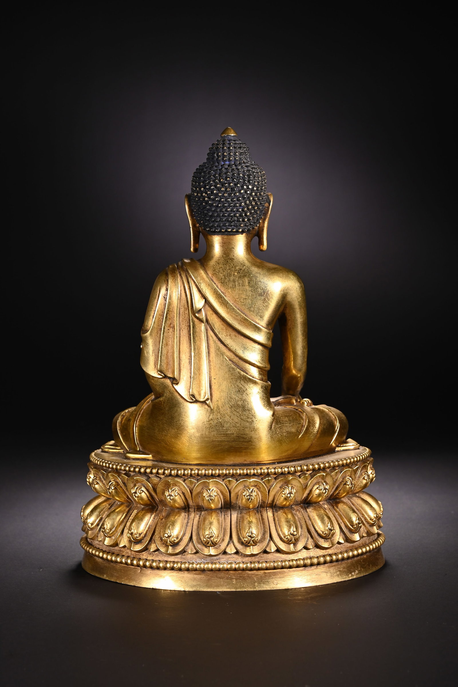 Gilt Bronze Sakyamuni Figure - 7