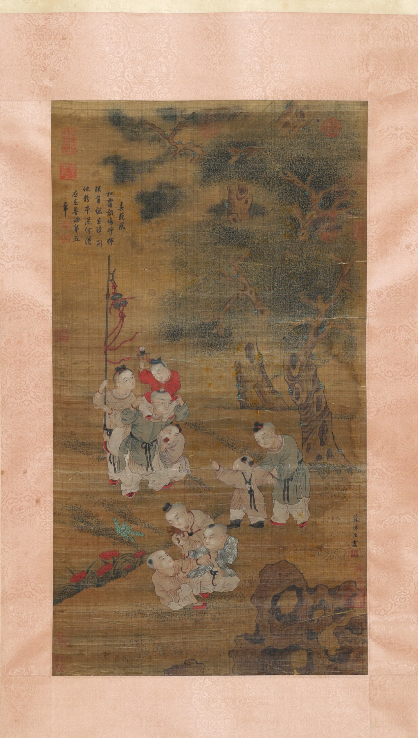Chinese Drawing Playing Children Painting,Su Hanchen Mark (1 of 8)