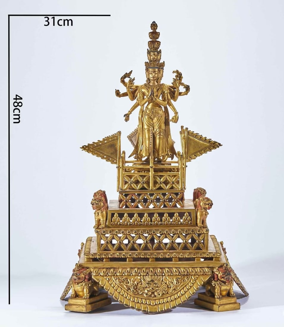 Gilt Bronze GuanYin Figure (1 of 9)