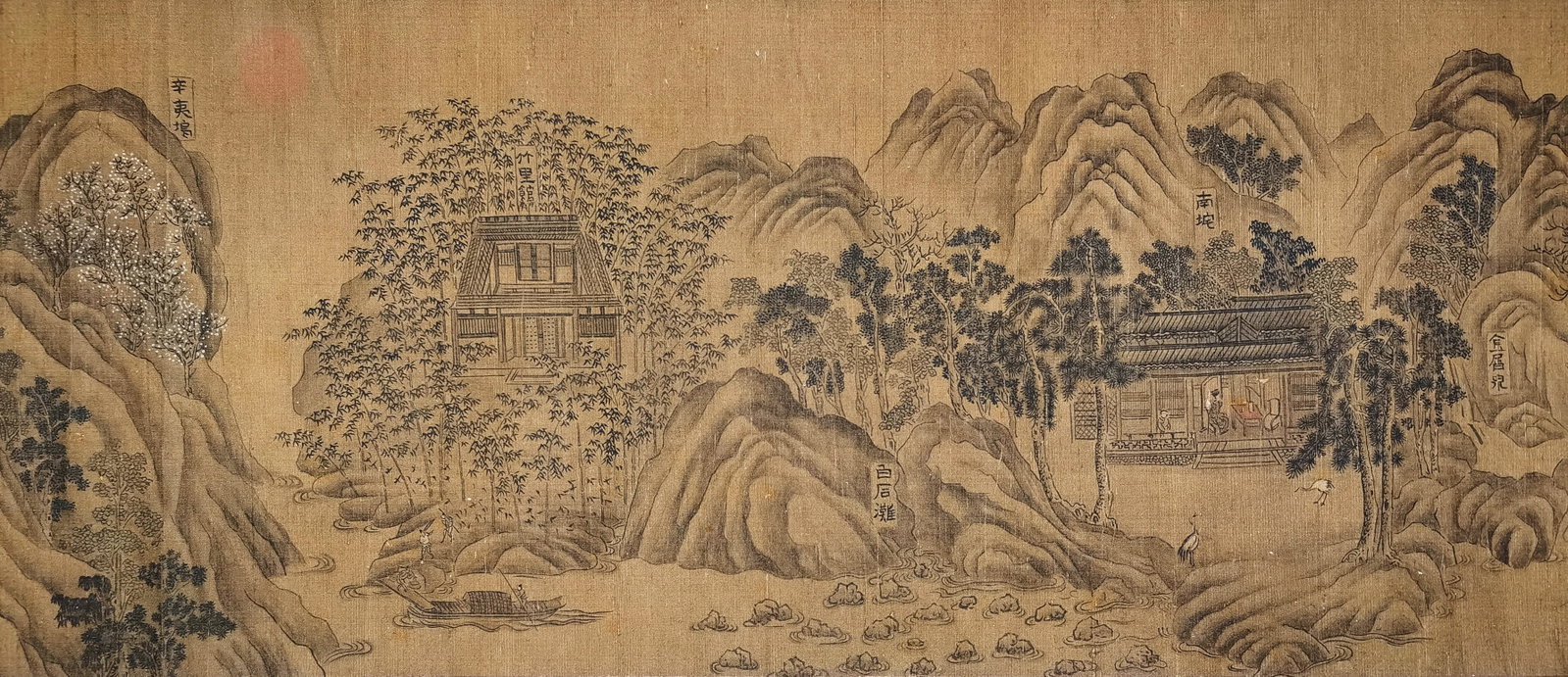 Chinese Drawing Landscape Hand Scroll,Wang Wei Mark - 8