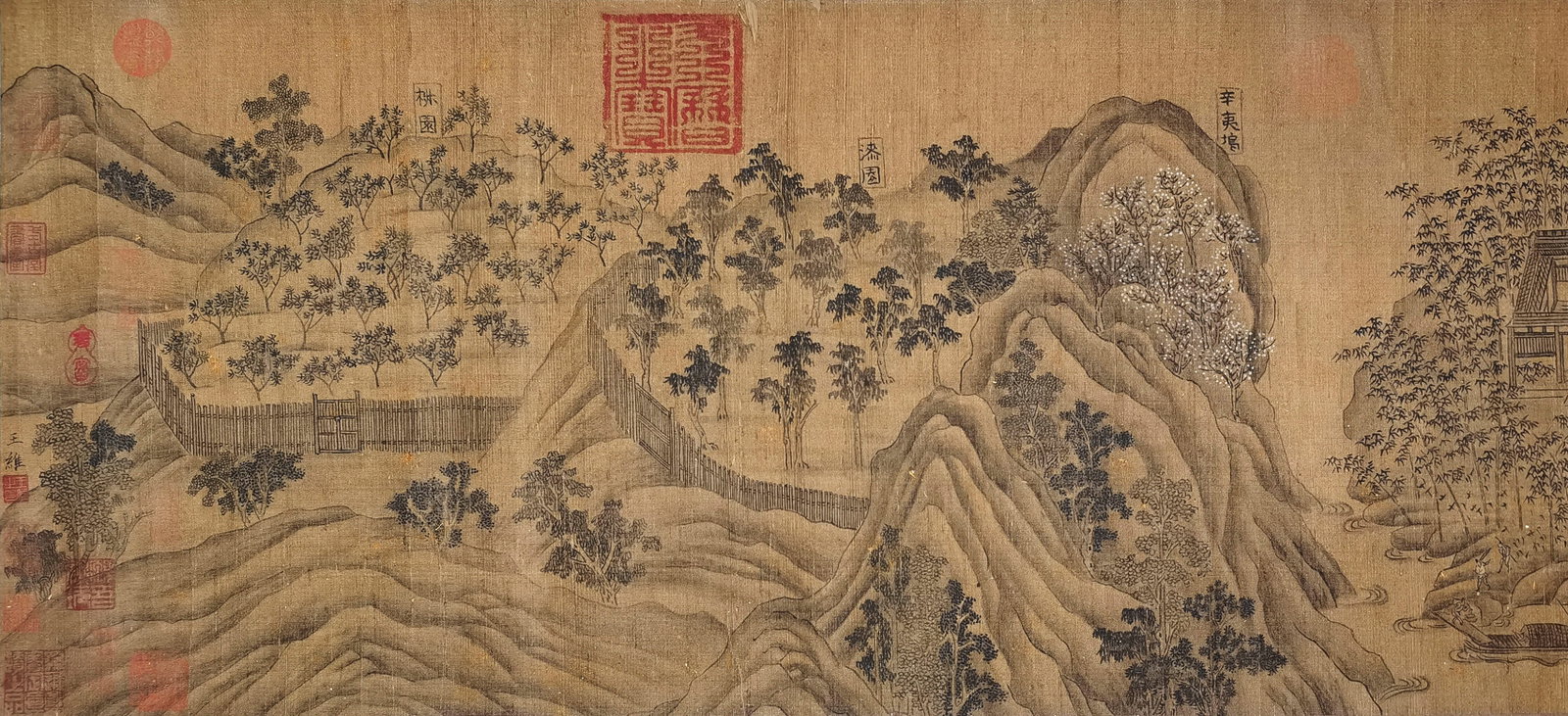 Chinese Drawing Landscape Hand Scroll,Wang Wei Mark - 9