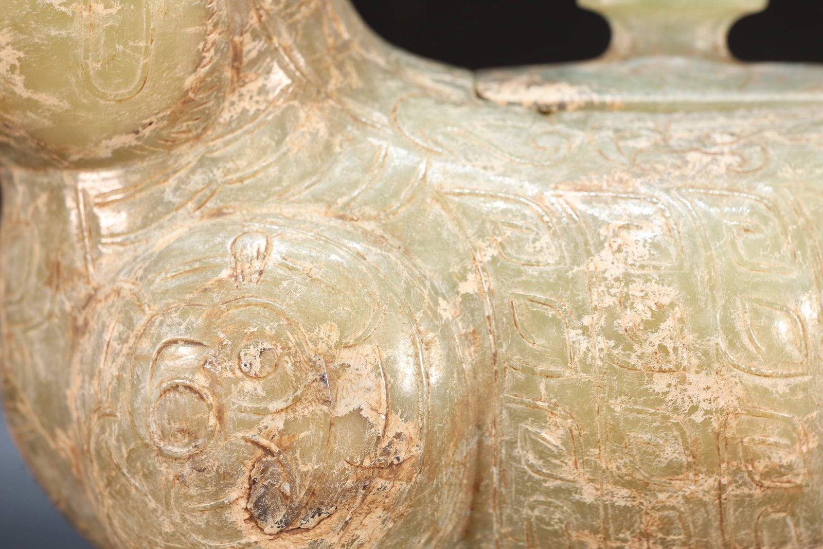 Jade Carved Beast Face Pattern Ram Shape Incense Burner - 3